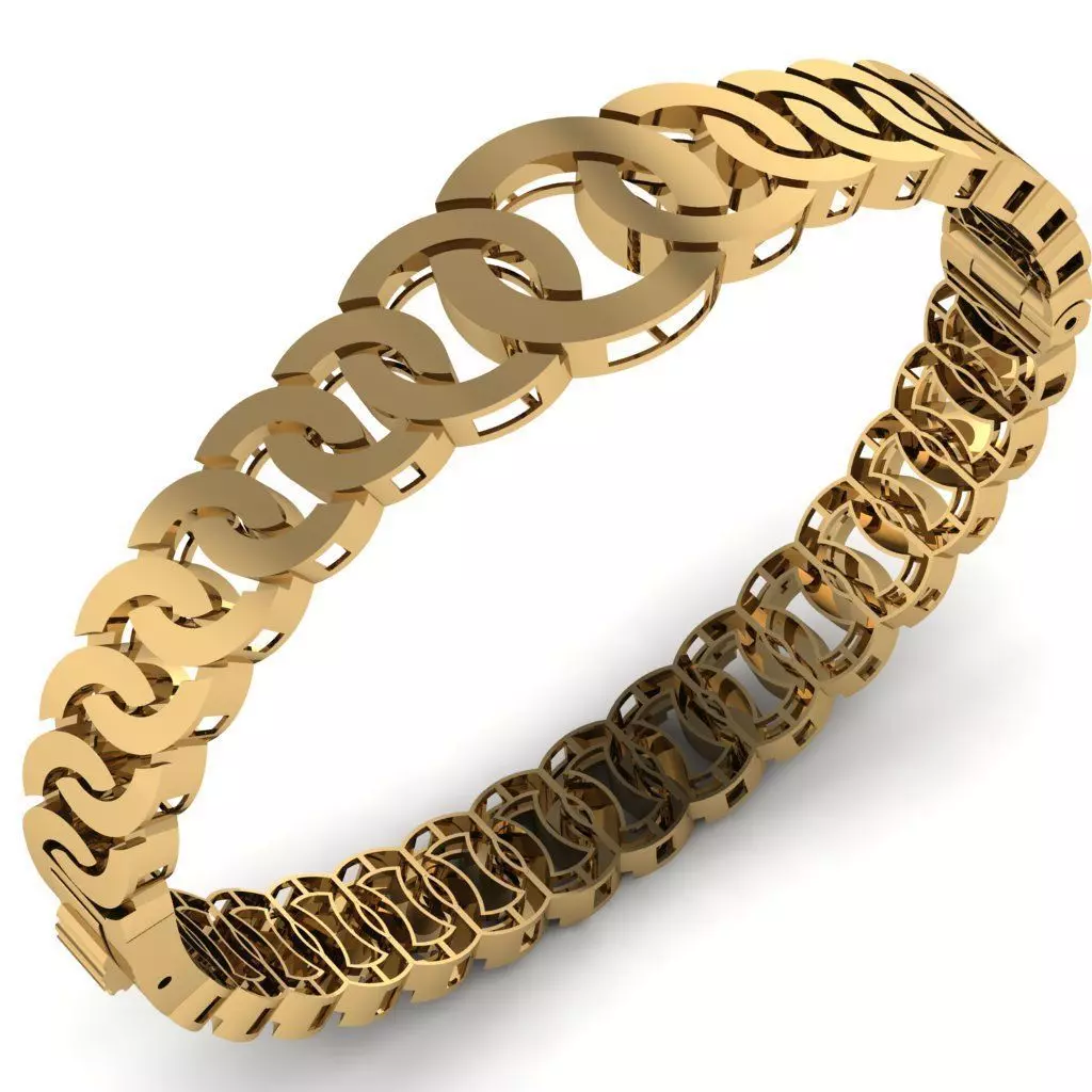 elegant bracelet model 3D print model_0