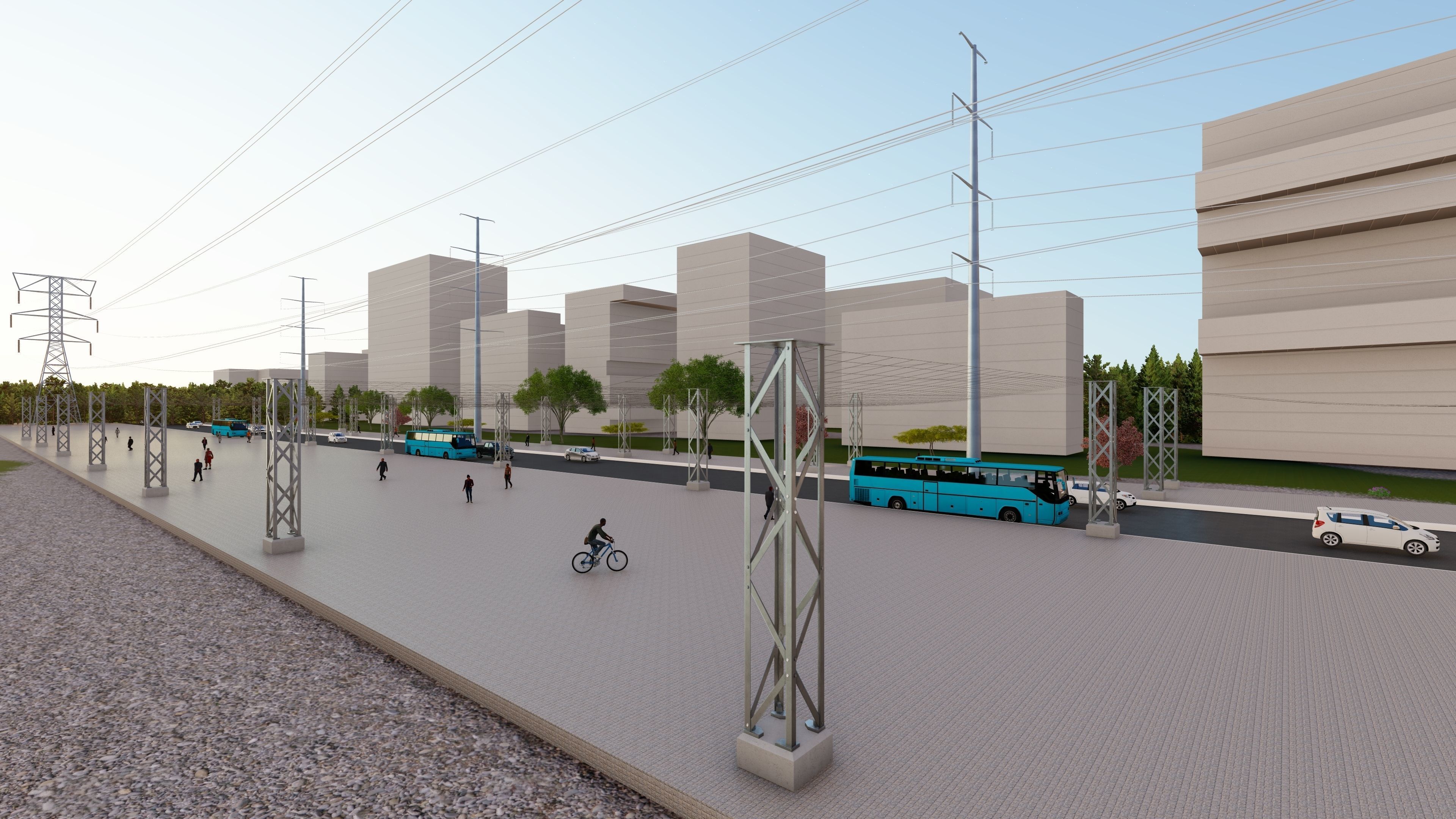 Powerline Safety Net 3D model_5