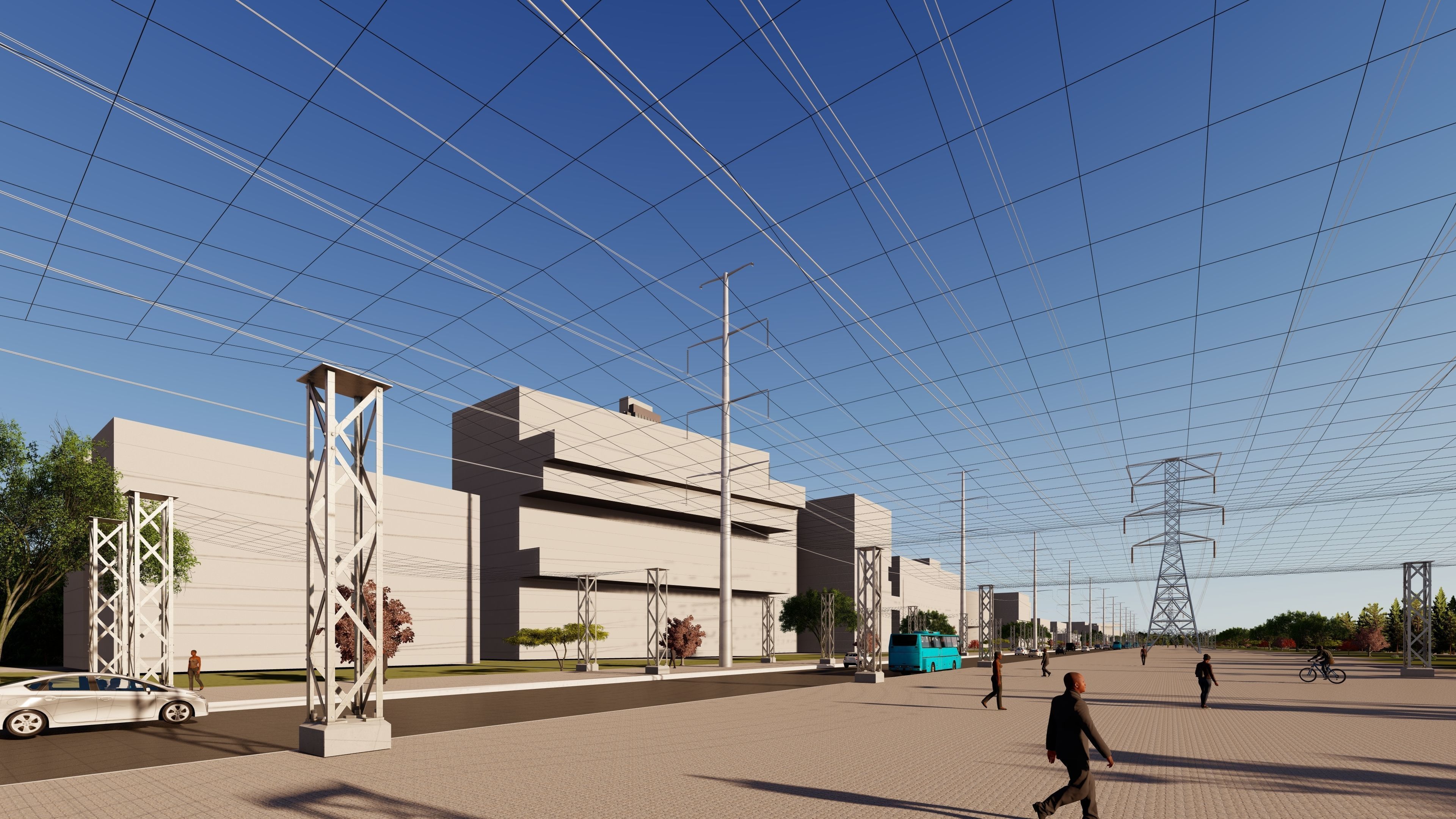 Powerline Safety Net 3D model_2