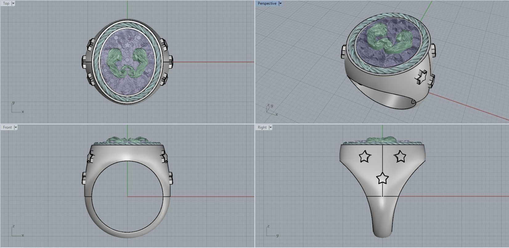 Zodiac Ring Aries 3D print model_6