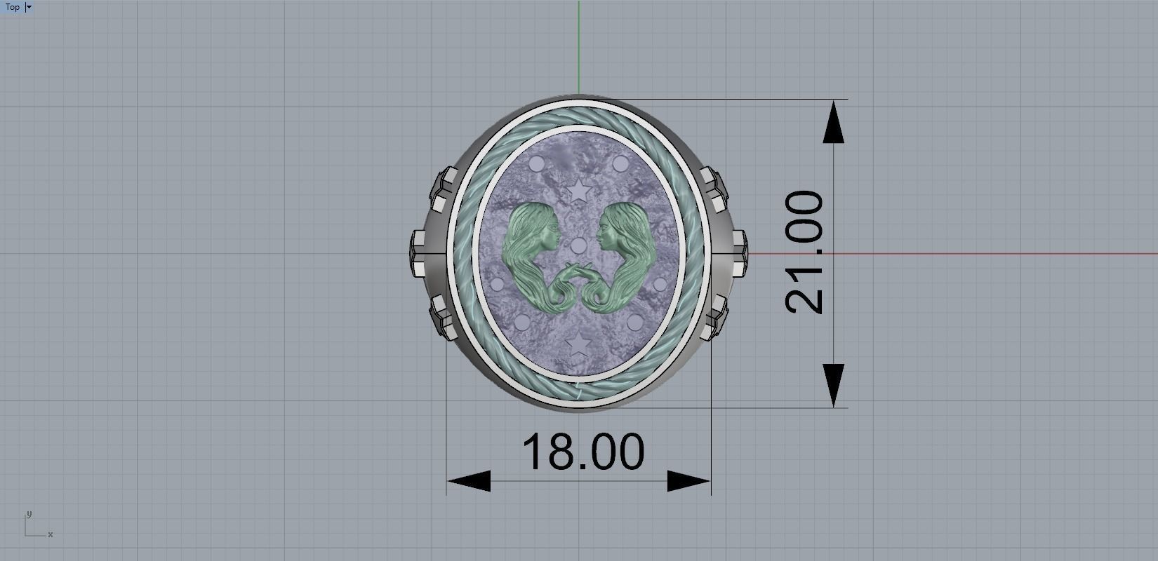 Zodiac Ring Aries 3D print model_10