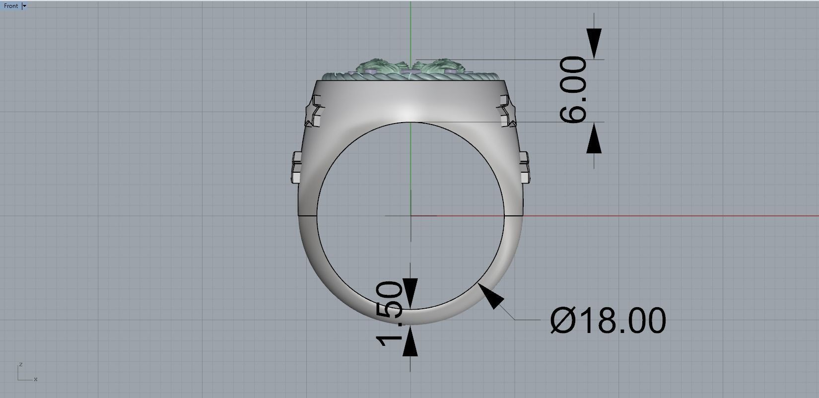 Zodiac Ring Aries 3D print model_8