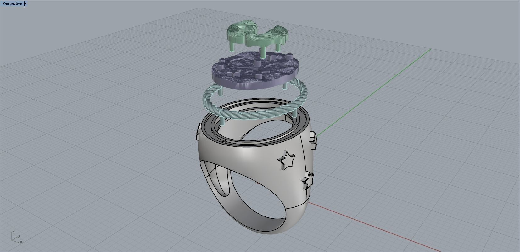 Zodiac Ring Aries 3D print model_7