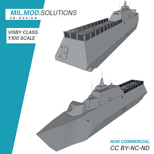 Visby Klasse 3D print model