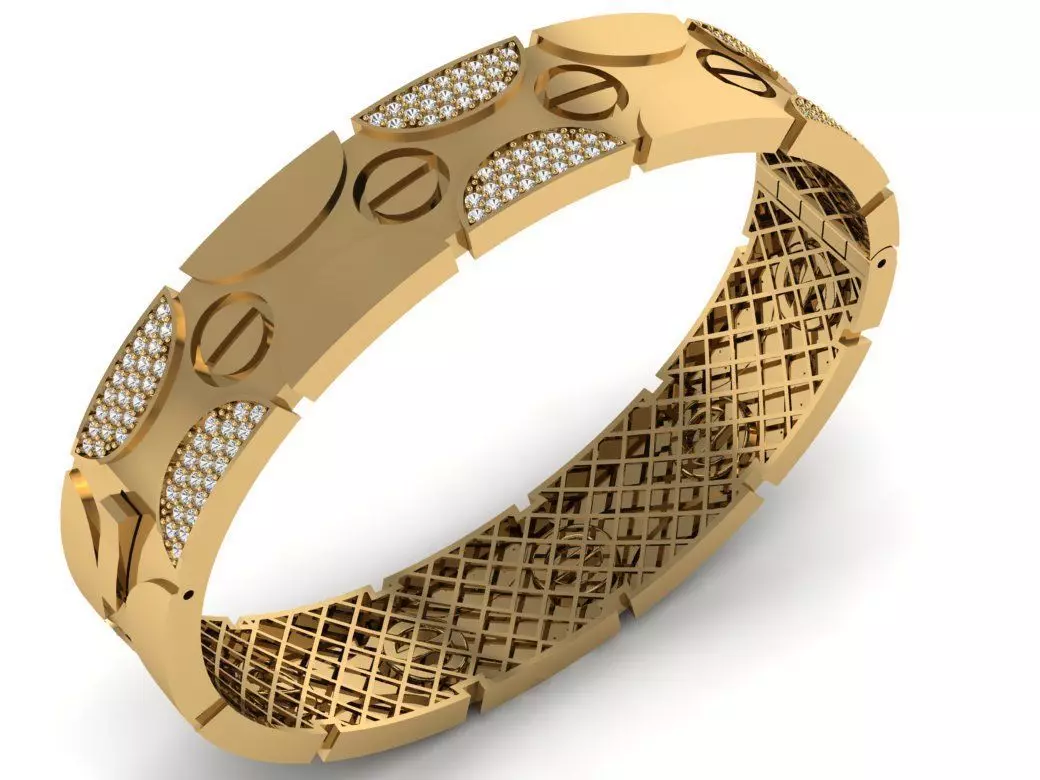 elegant bracelet model 3D print model_0