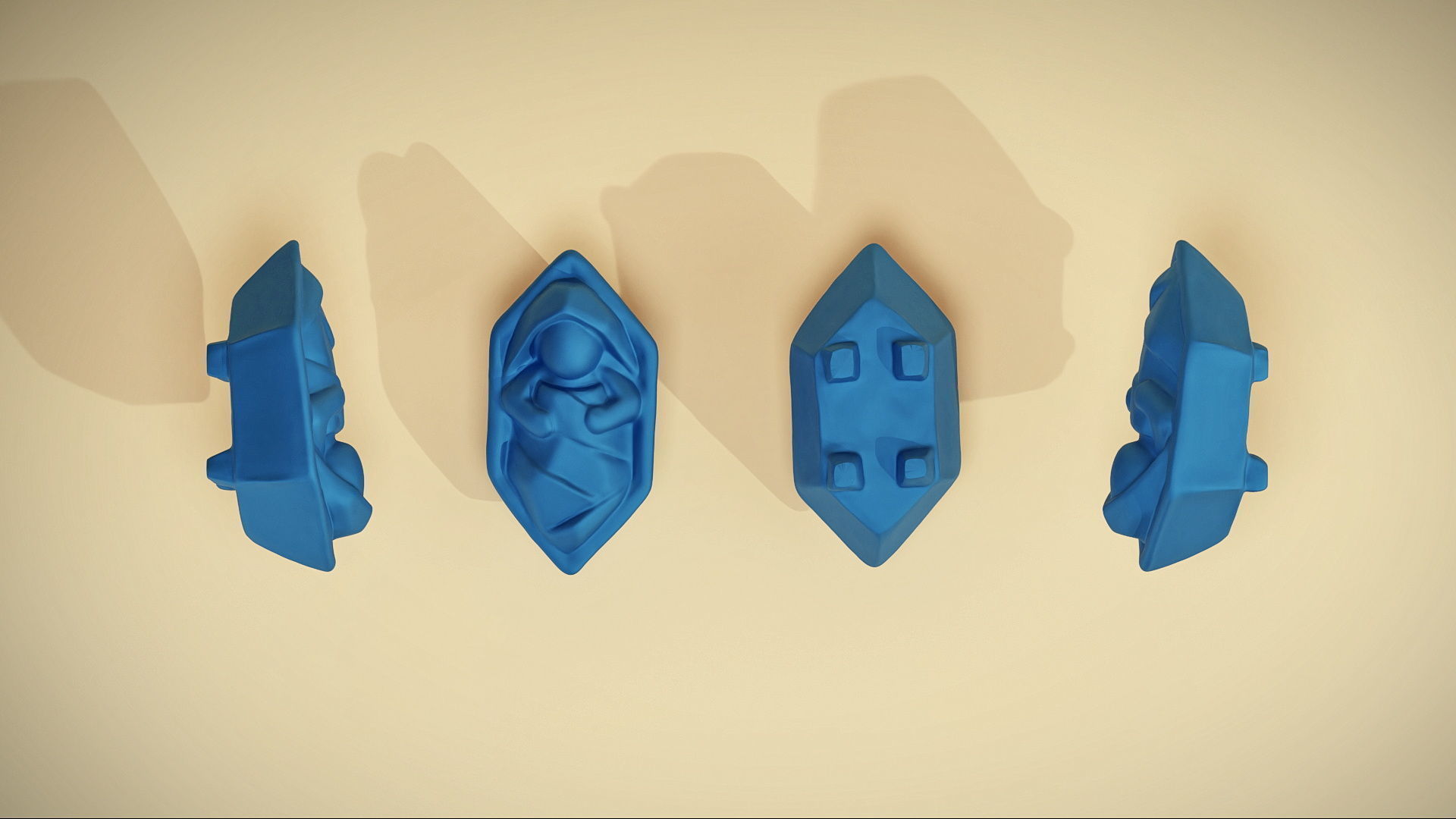 artdeco nativity figurine Set 3D printable 3D print model_11