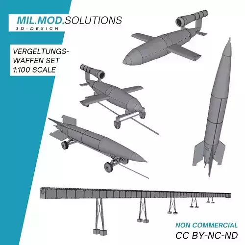 Vergeltungswaffen Zubehoer V1 V2 3D print model