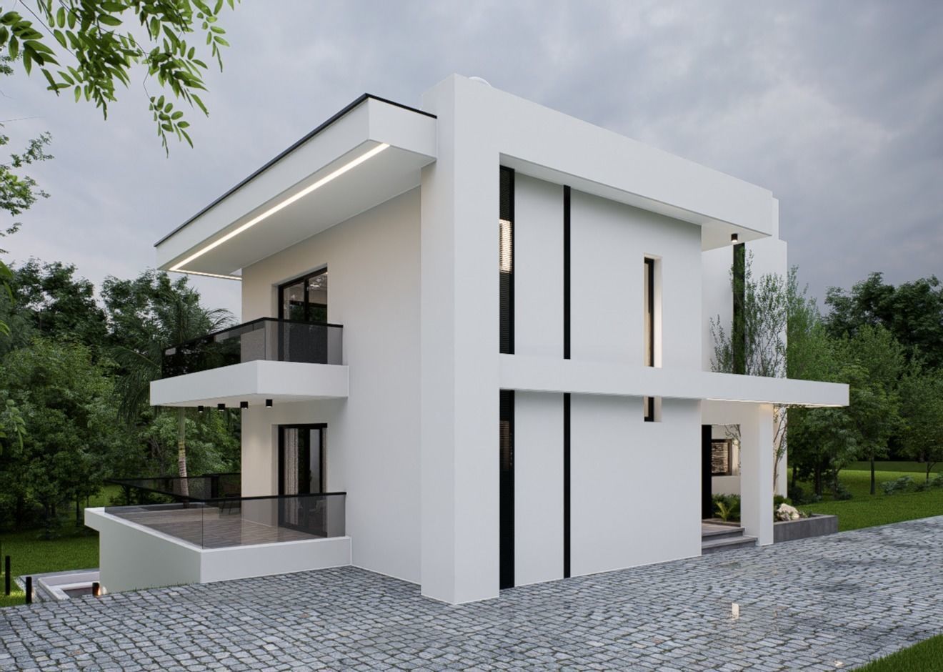 Luxury Villa 3D model_2