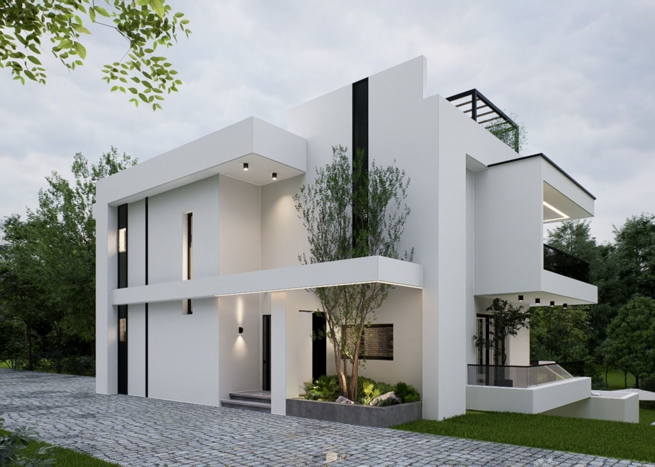 Luxury Villa 3D model_1
