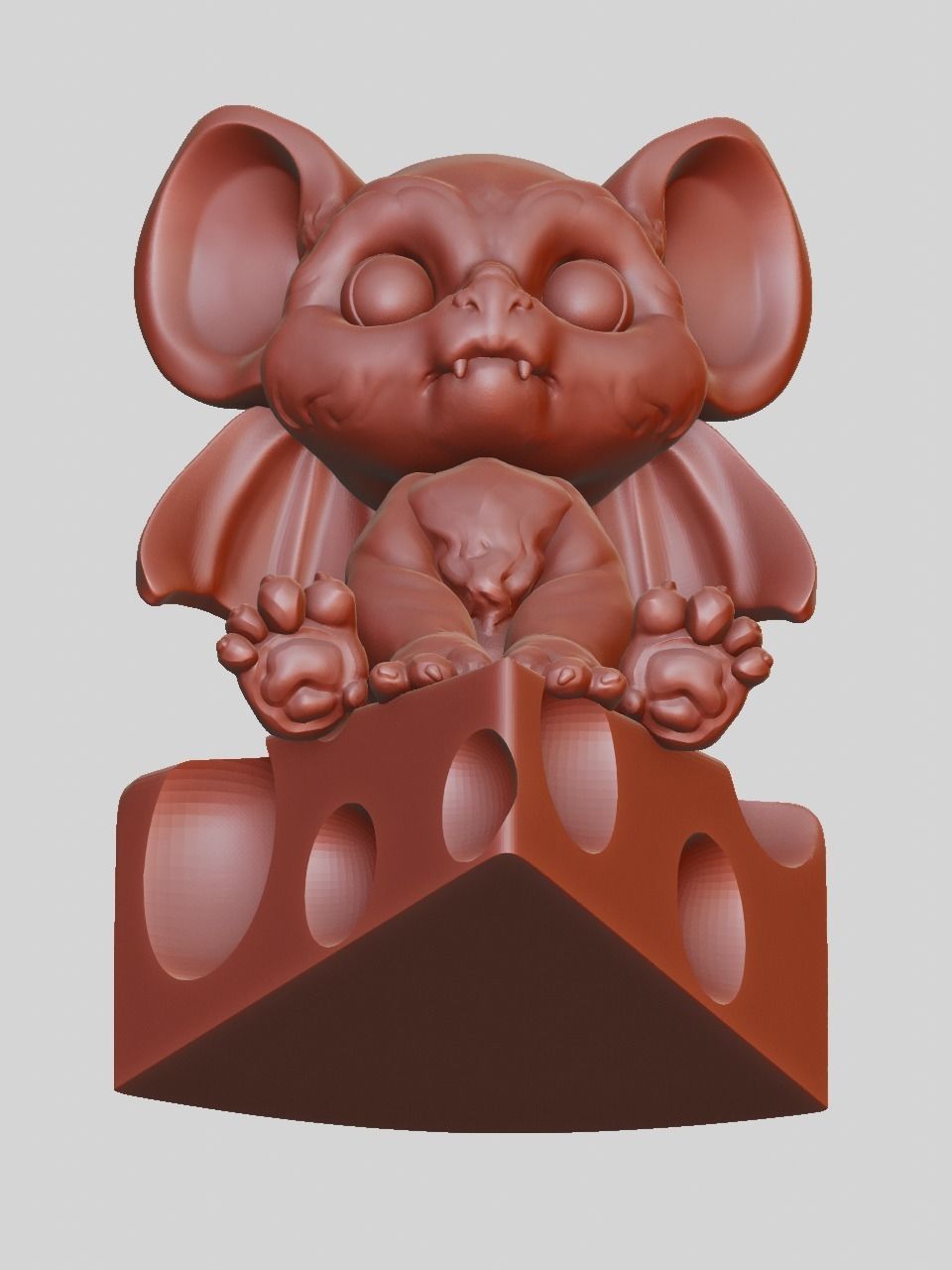 Rat gargoyle 3D print model_7