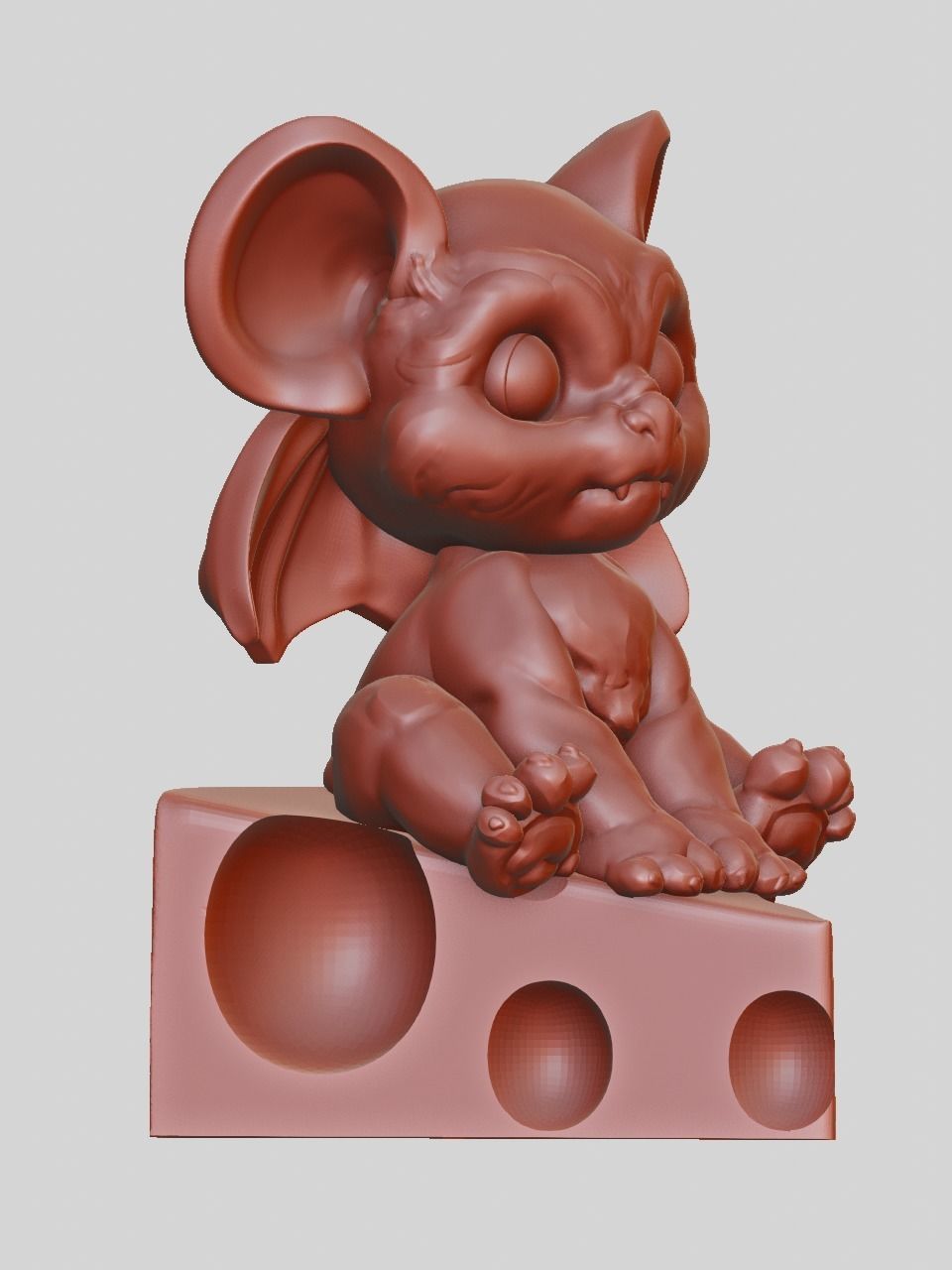 Rat gargoyle 3D print model_2