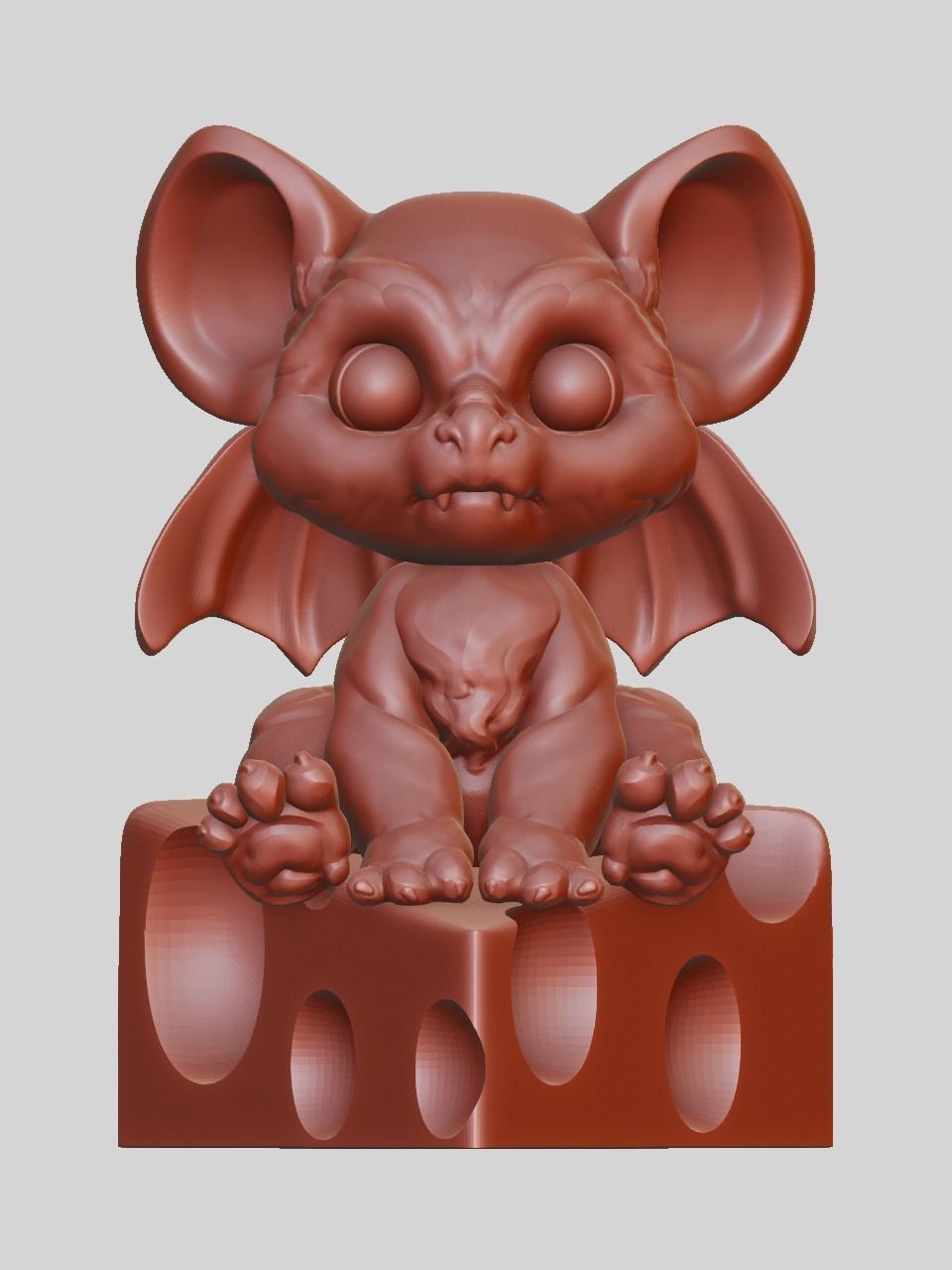 Rat gargoyle 3D print model_1