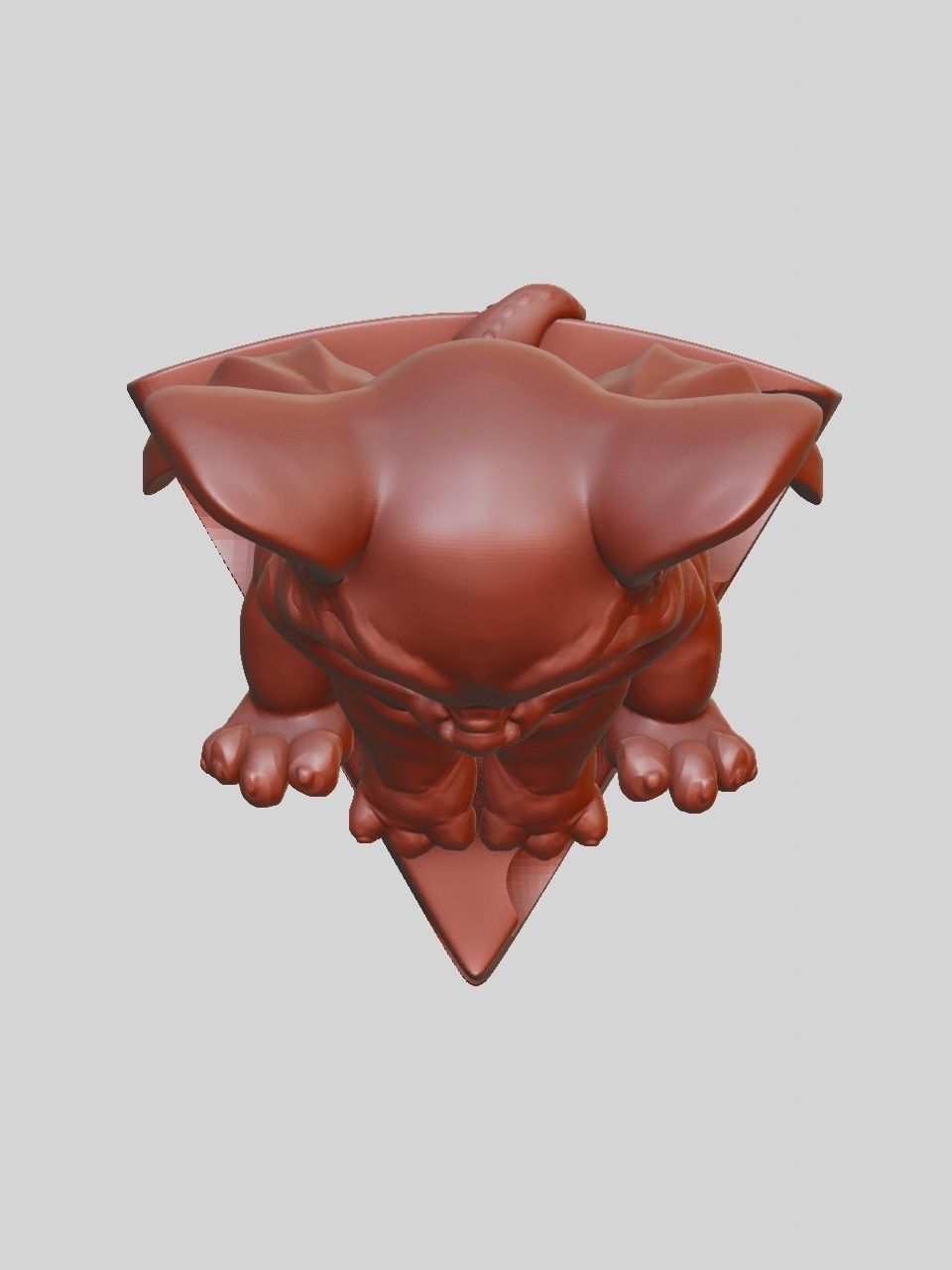 Rat gargoyle 3D print model_6