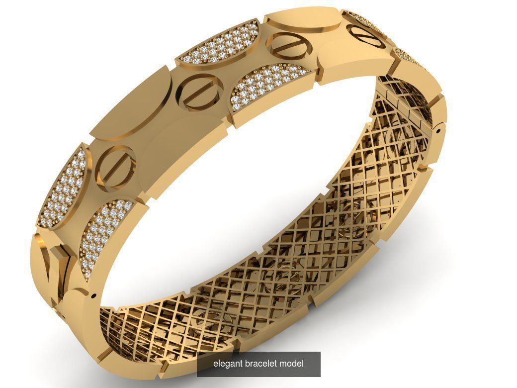 elegant bracelet model series 3D Model Collection_12