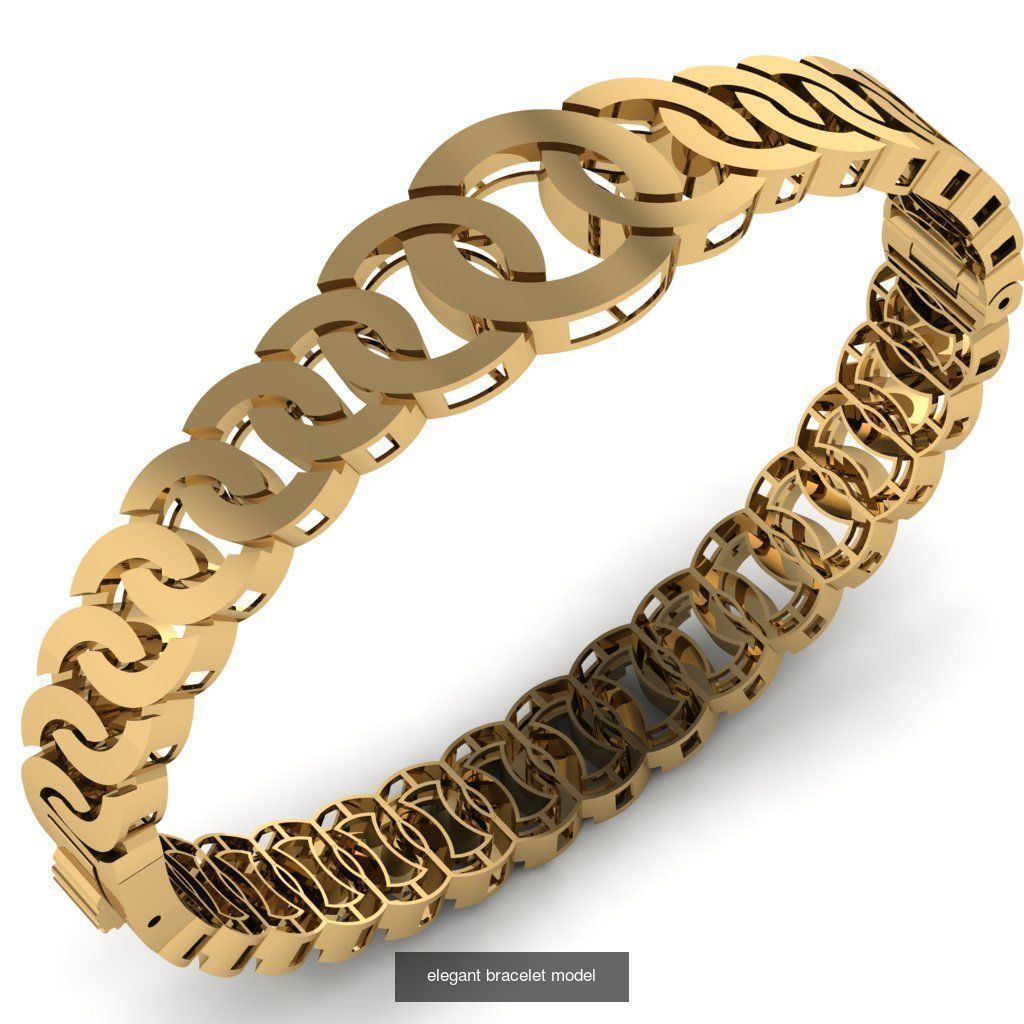 elegant bracelet model series 3D Model Collection_4