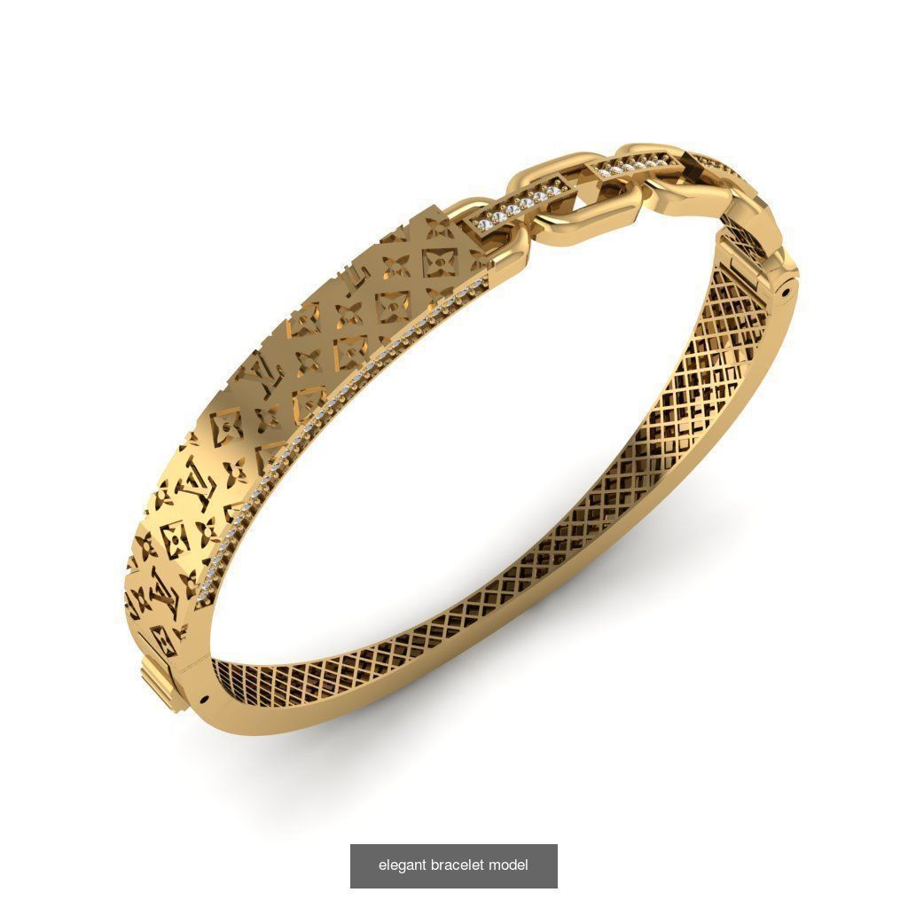 elegant bracelet model series 3D Model Collection_6