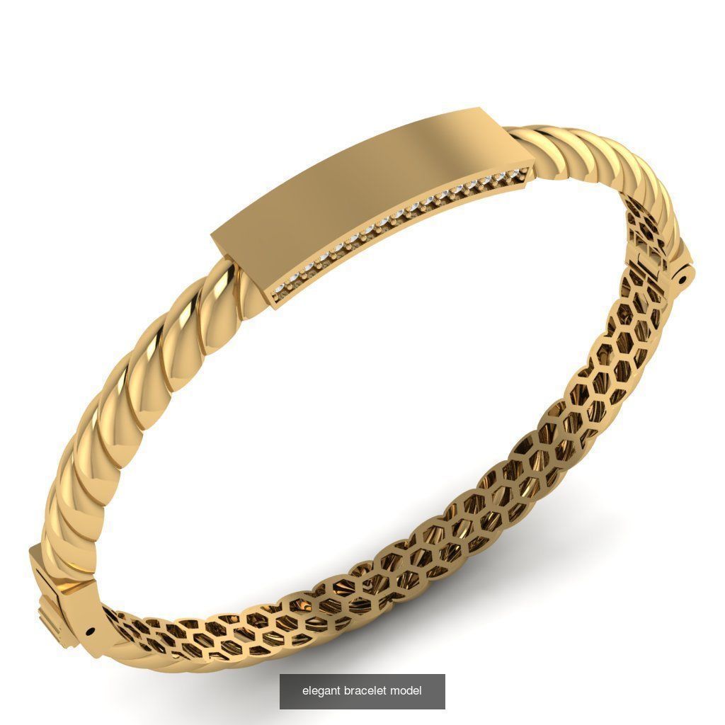 elegant bracelet model series 3D Model Collection_2