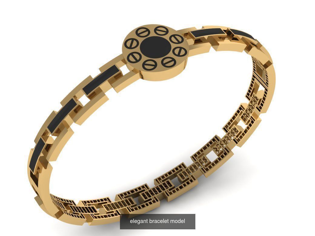 elegant bracelet model series 3D Model Collection_3