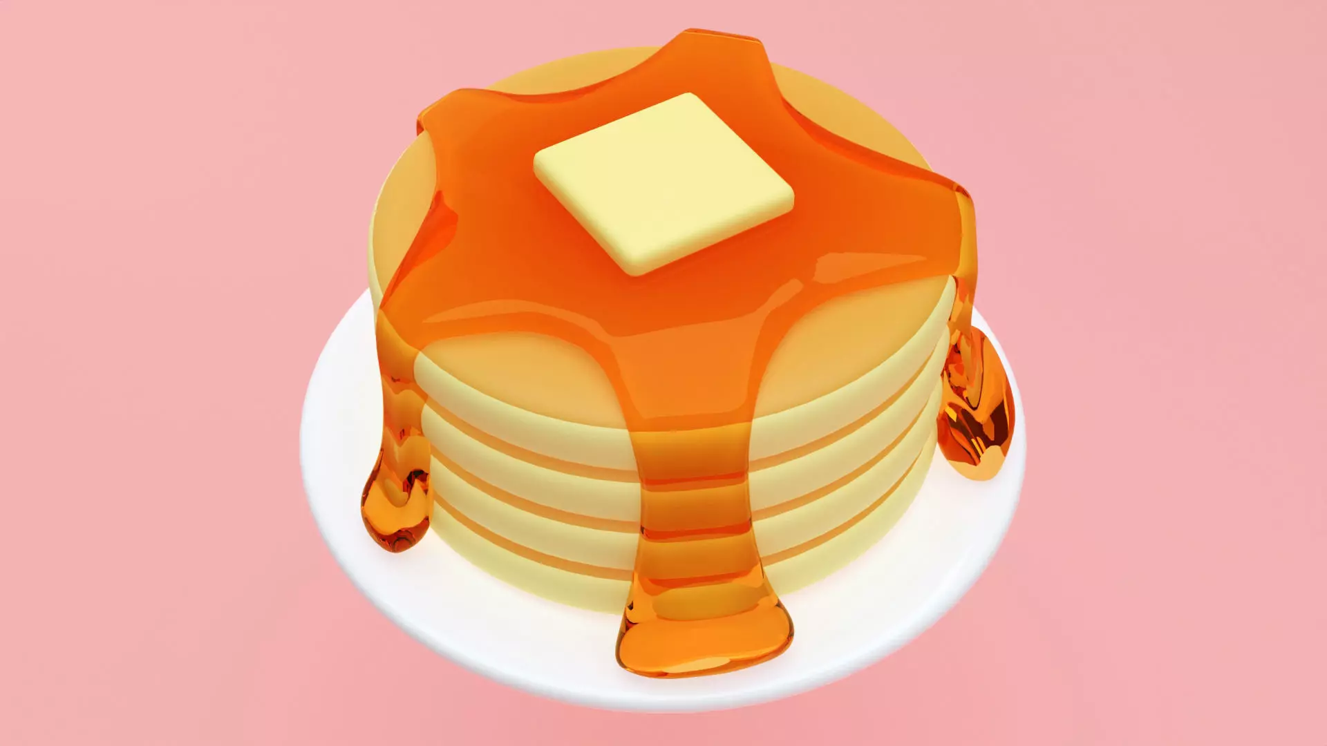 Emoji Pancake 001 3D model