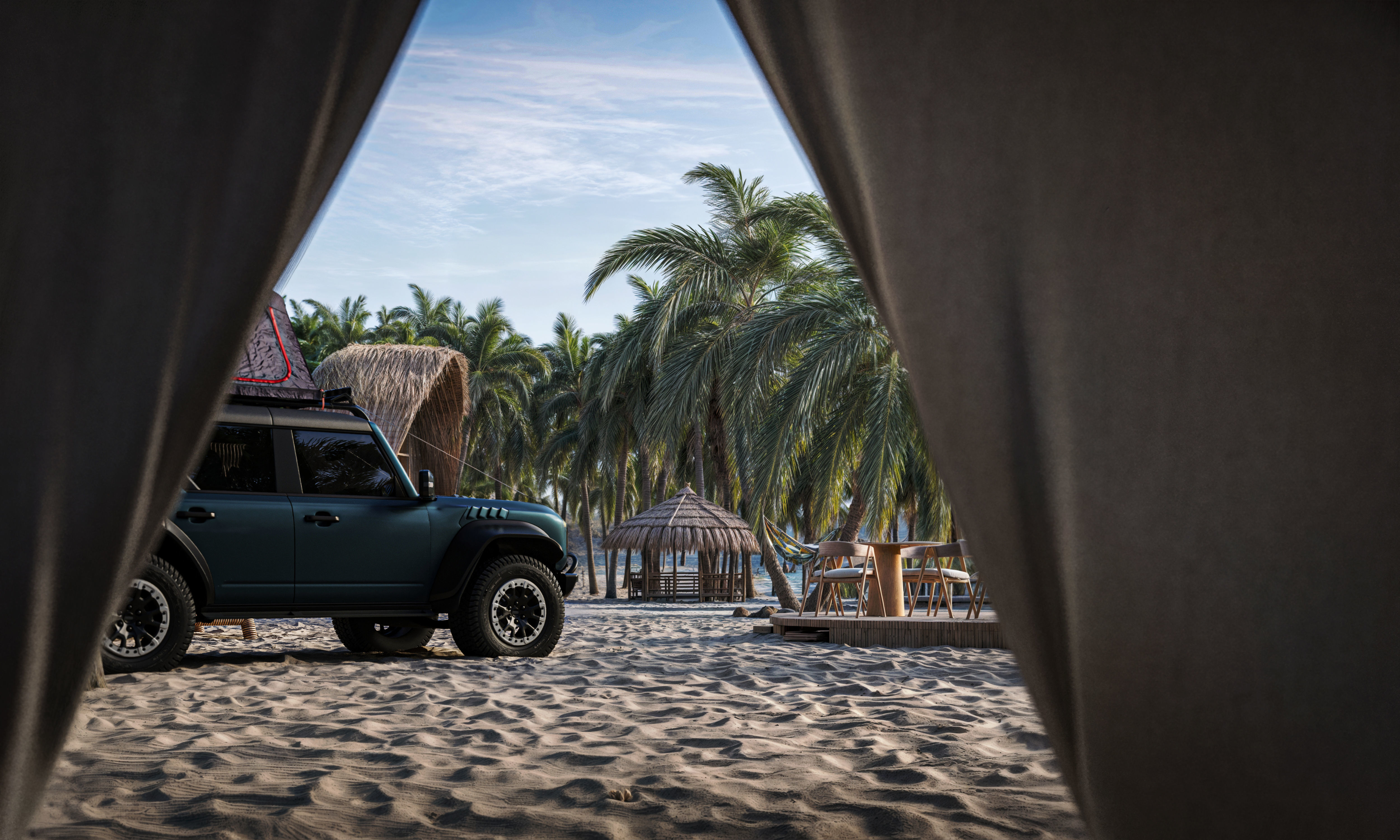 Oasis in desert 3D model_1