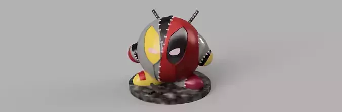 Kirby absorbs Marvel Comics Evil Deadpool Wade Wilson 3D model
