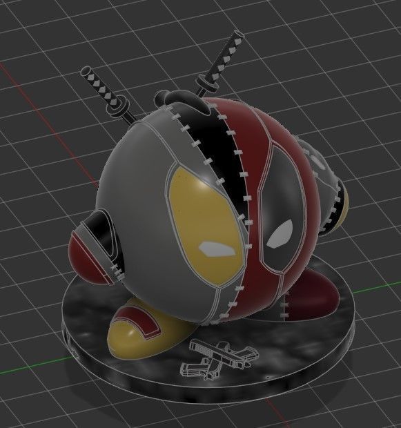 Kirby absorbs Marvel Comics Evil Deadpool Wade Wilson 3D model_2