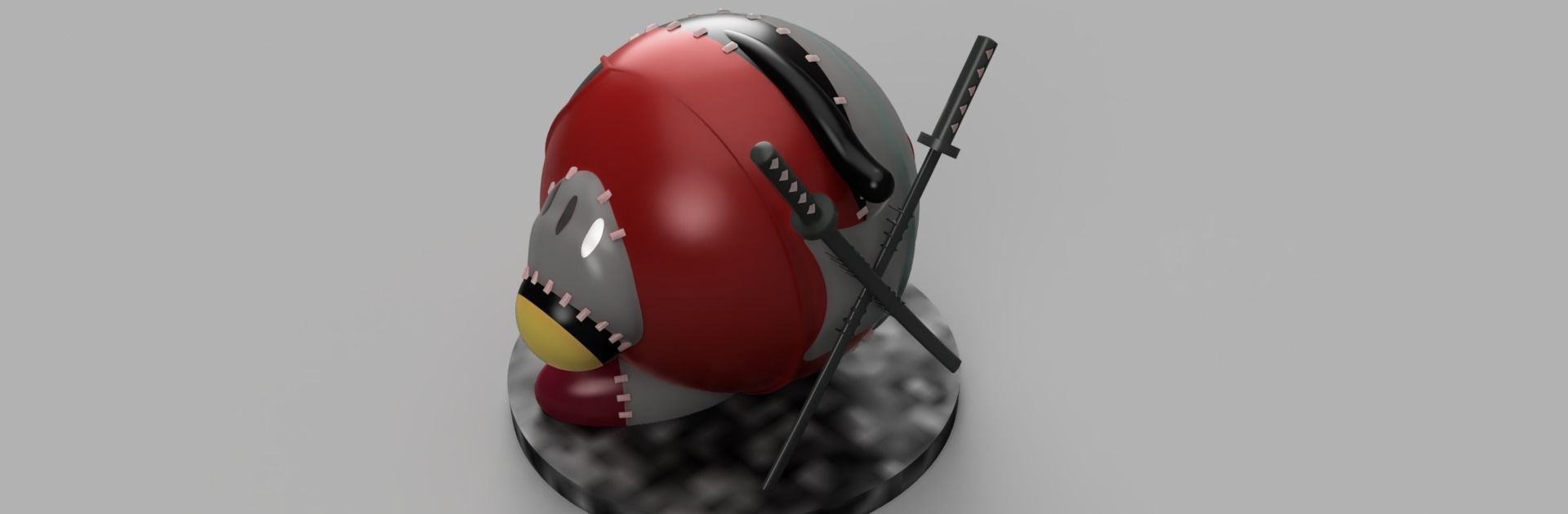 Kirby absorbs Marvel Comics Evil Deadpool Wade Wilson 3D model_1