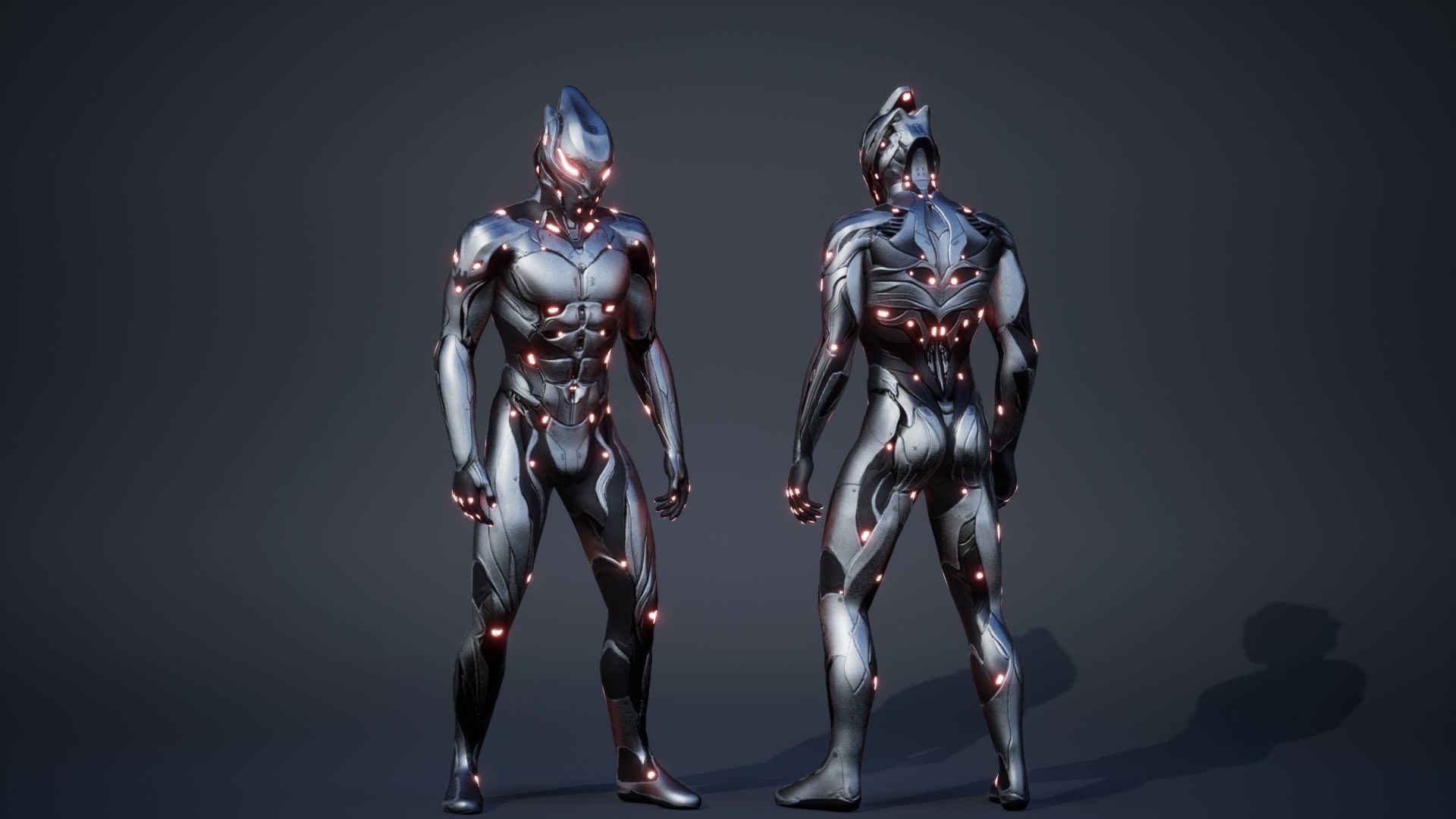 Robot Male 2 Low-poly 3D model_16