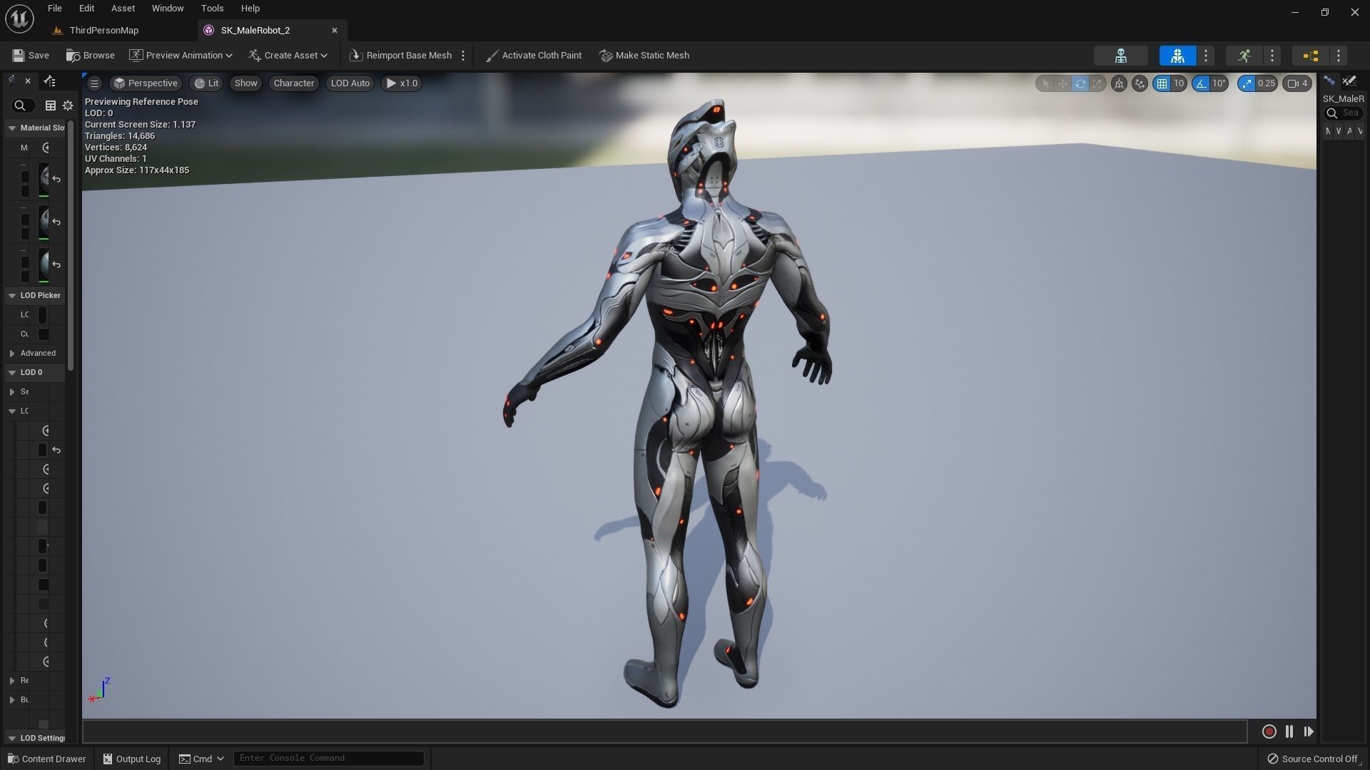 Robot Male 2 Low-poly 3D model_11