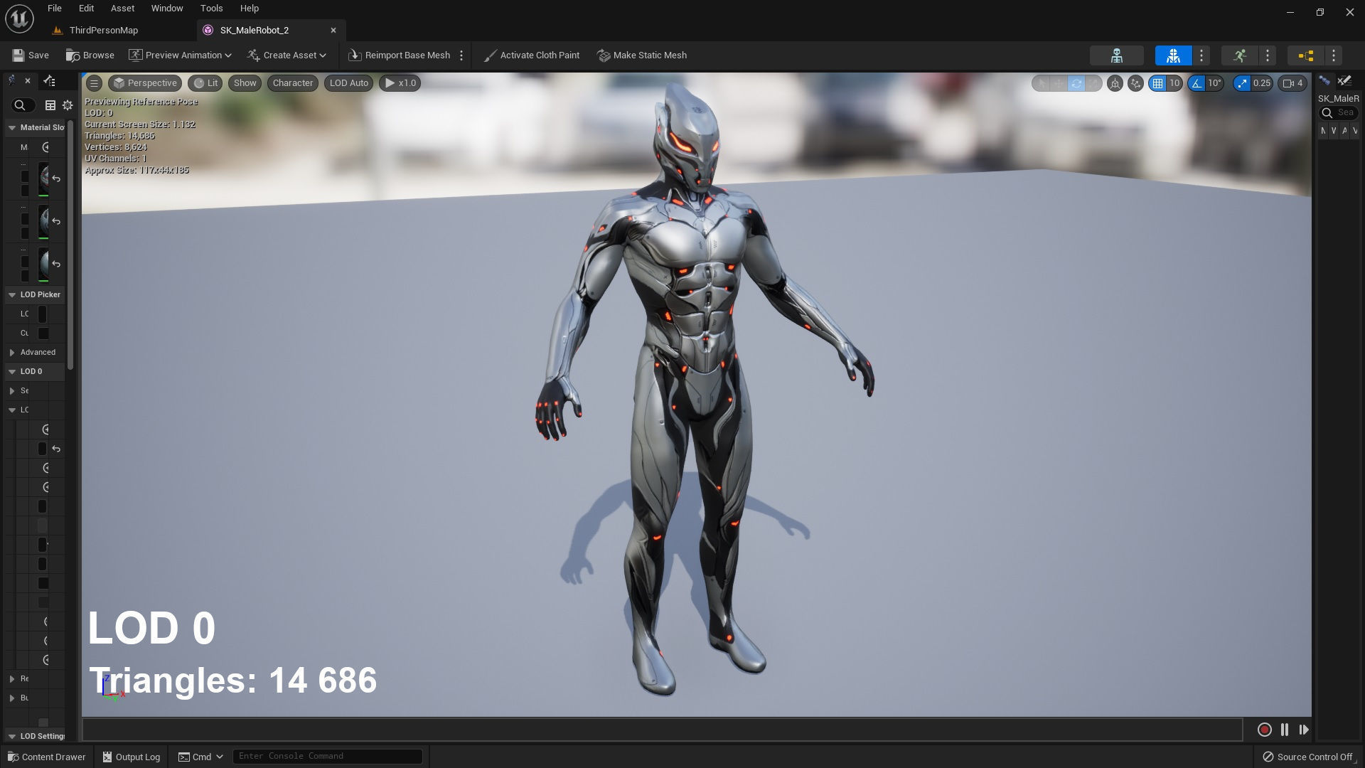 Robot Male 2 Low-poly 3D model_7