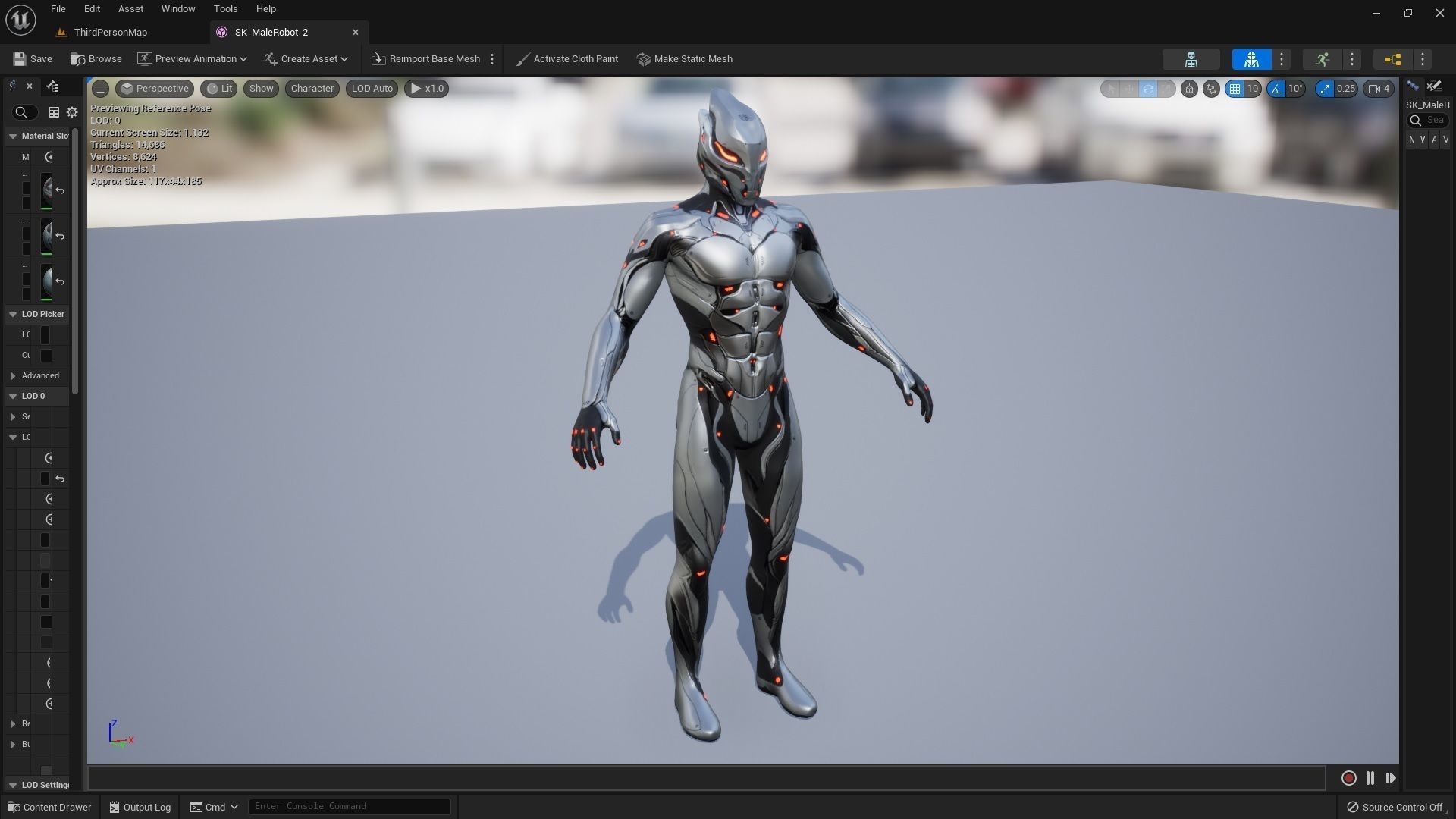 Robot Male 2 Low-poly 3D model_10