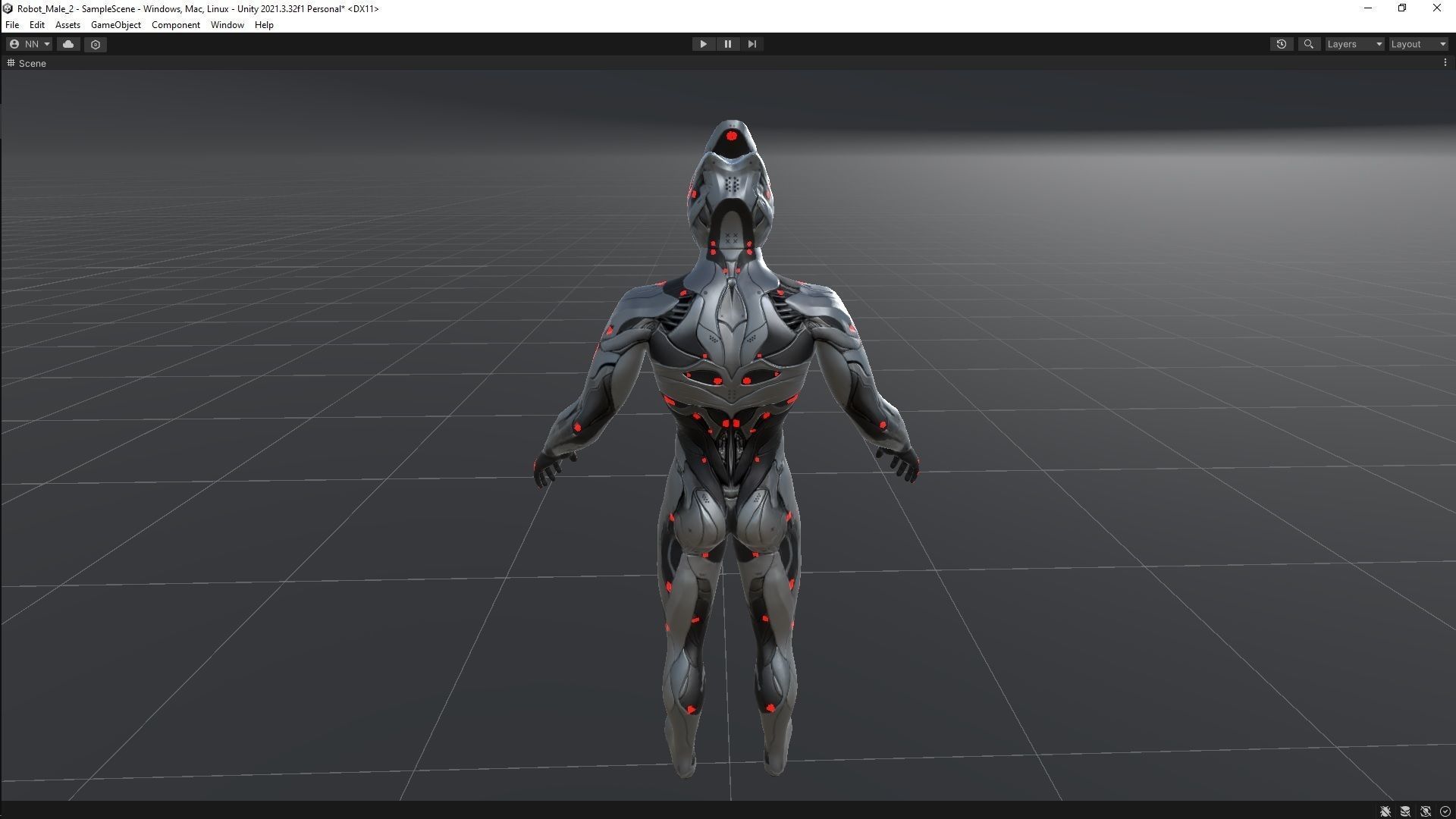 Robot Male 2 Low-poly 3D model_18