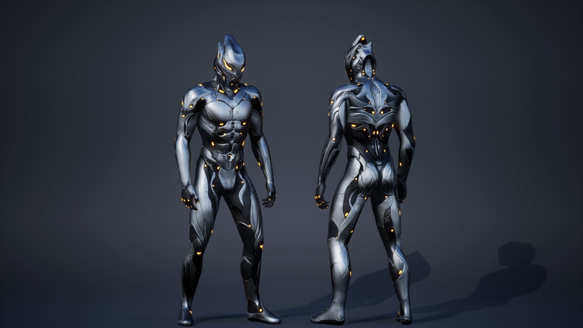 Robot Male 2 Low-poly 3D model_14