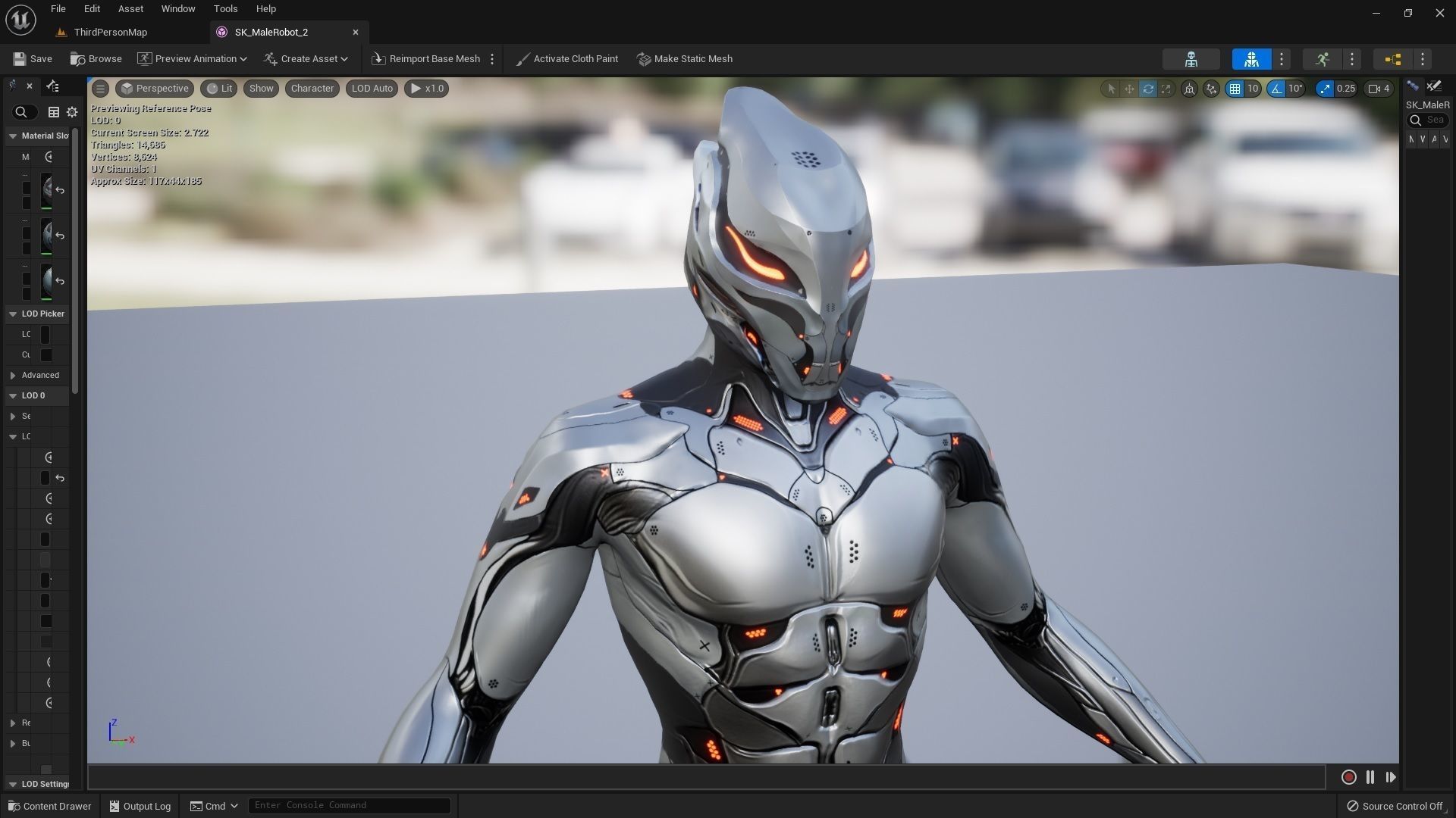 Robot Male 2 Low-poly 3D model_5