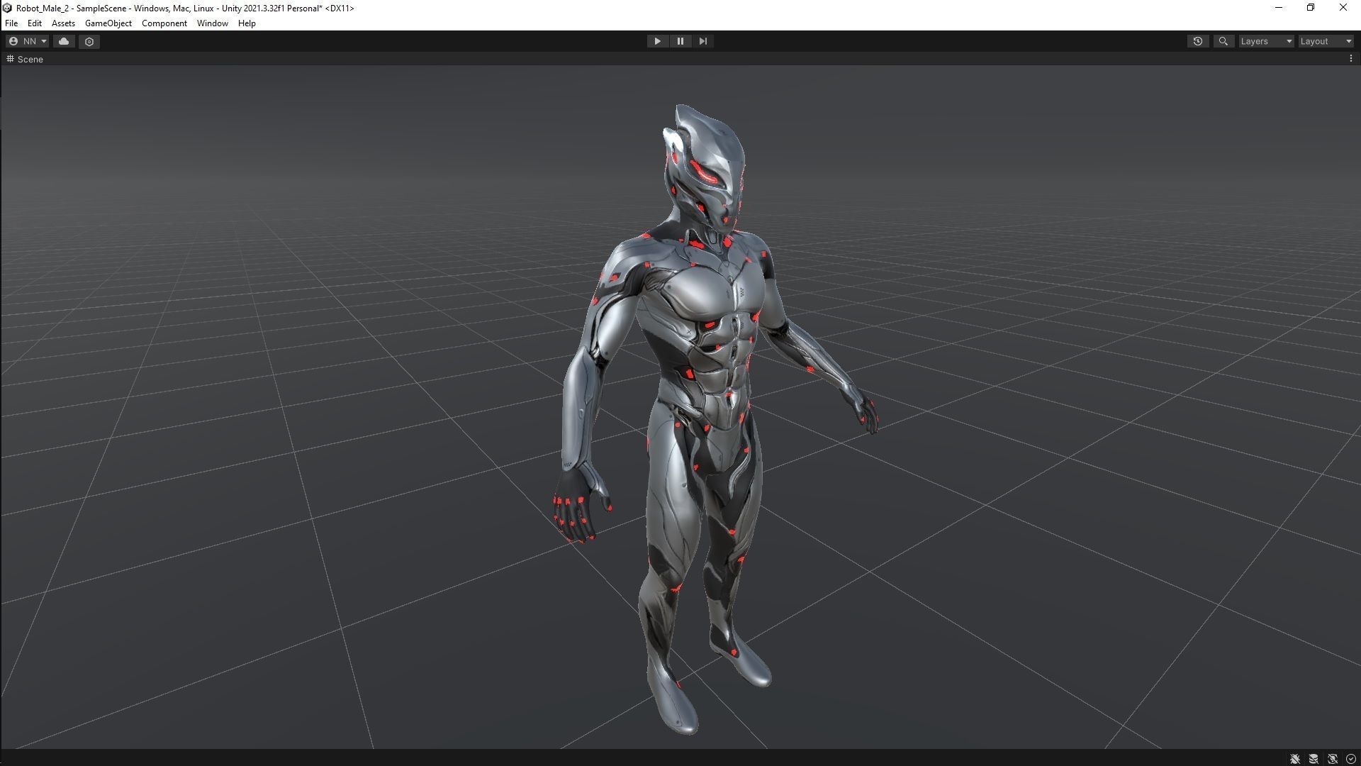 Robot Male 2 Low-poly 3D model_20