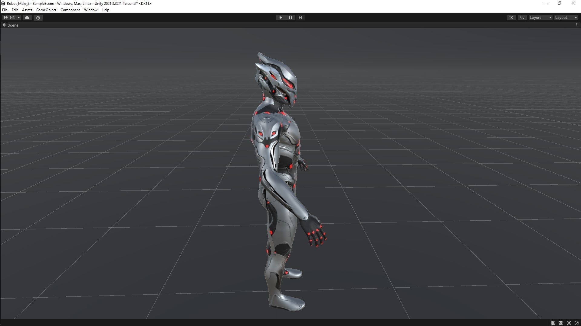 Robot Male 2 Low-poly 3D model_19