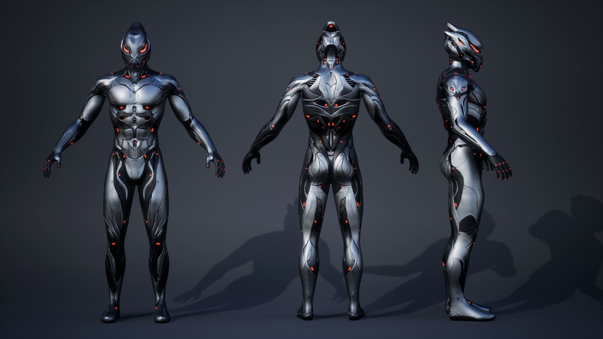 Robot Male 2 Low-poly 3D model_3