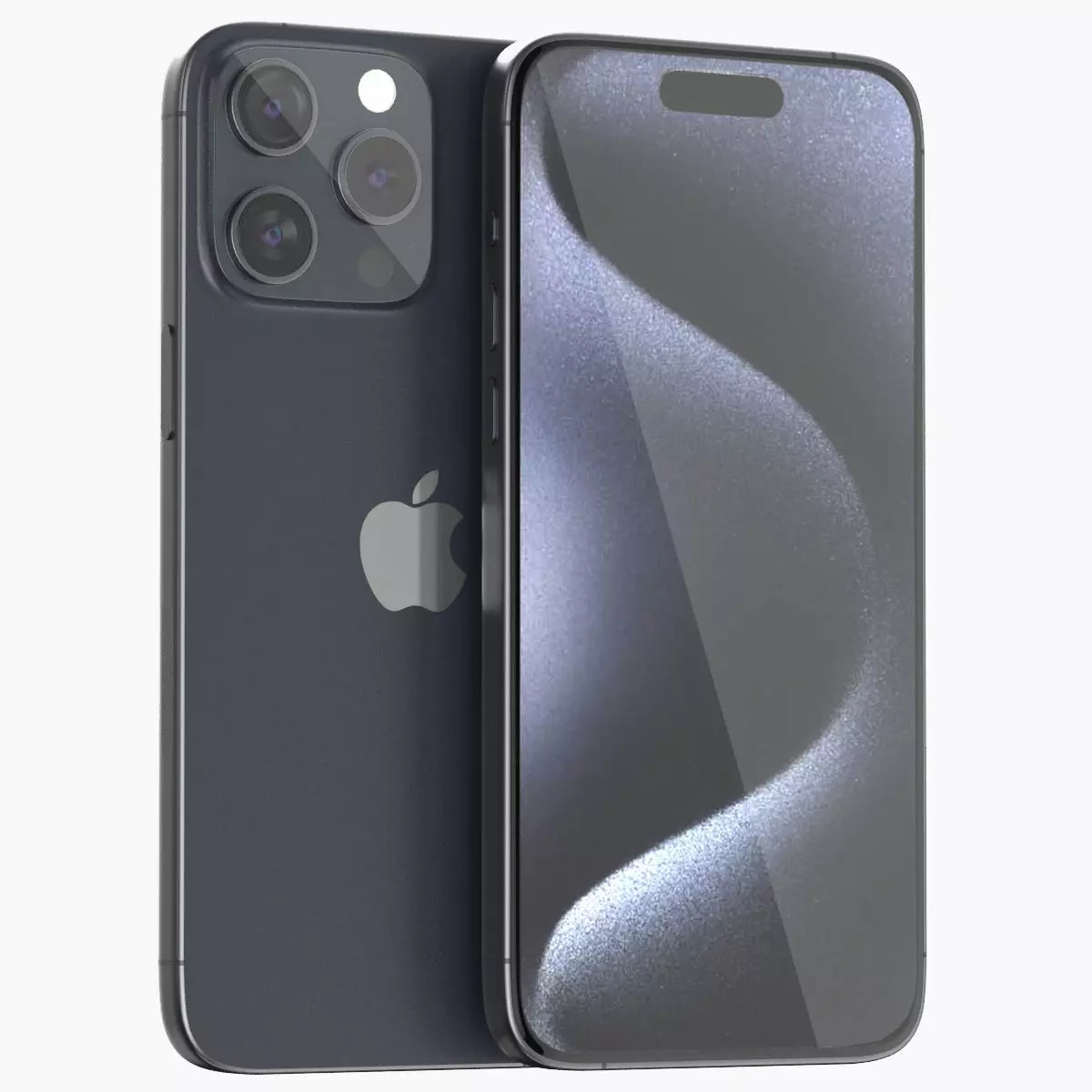 Apple iPhone 15 pro max blue 3D model_0