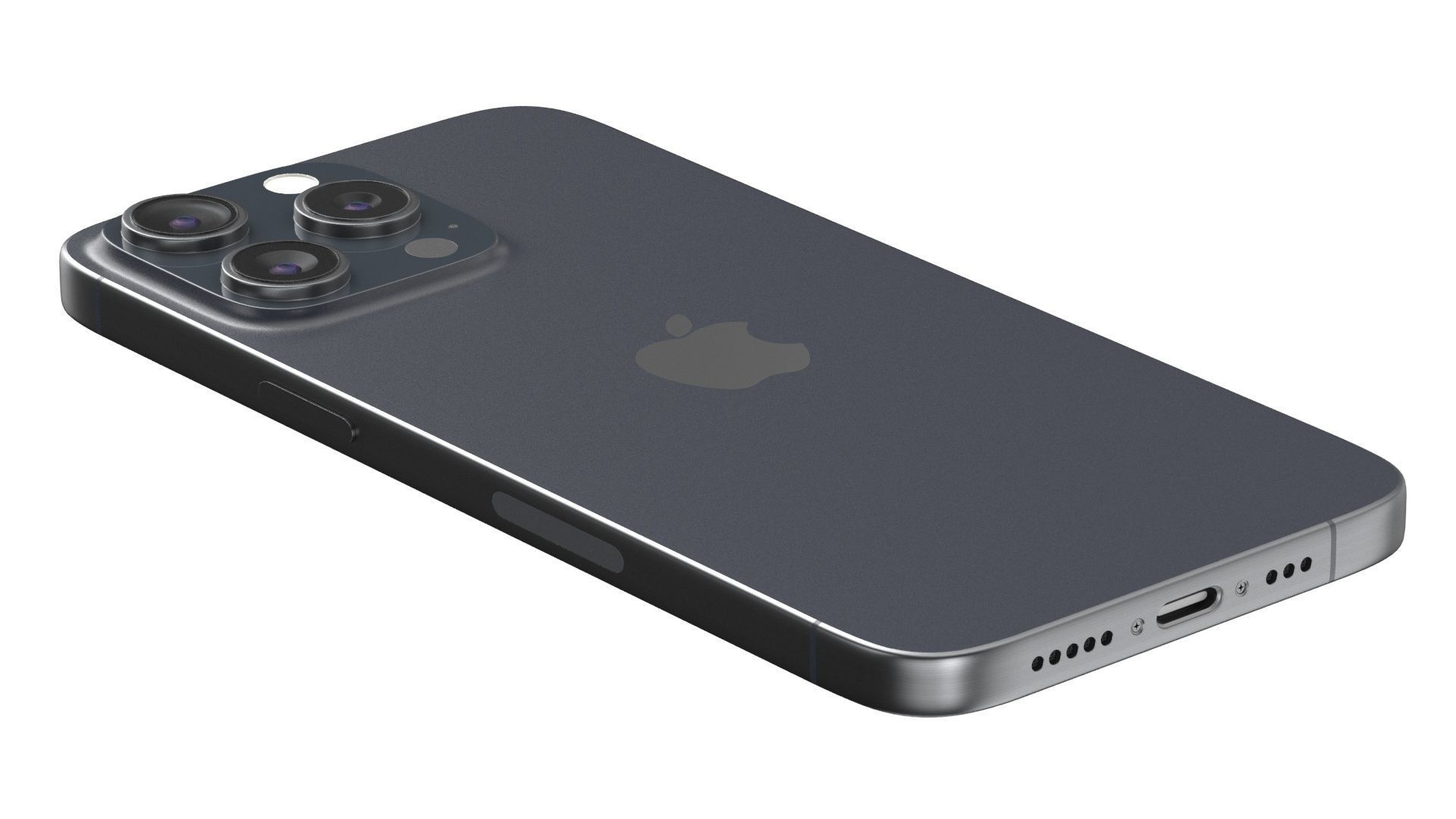 Apple iPhone 15 pro max blue 3D model_5