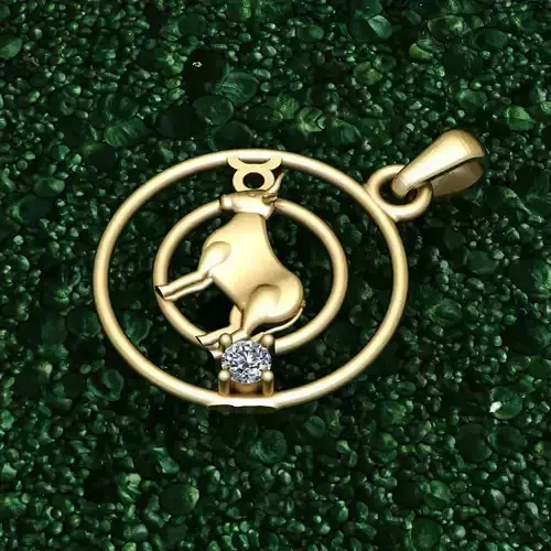 Horoscope Taurus Bull pendant