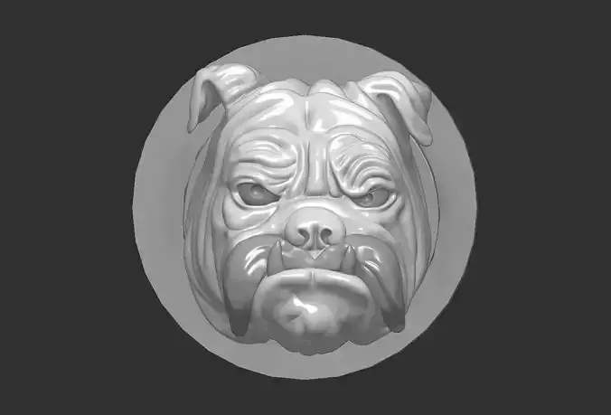 Dog bust wall mounted