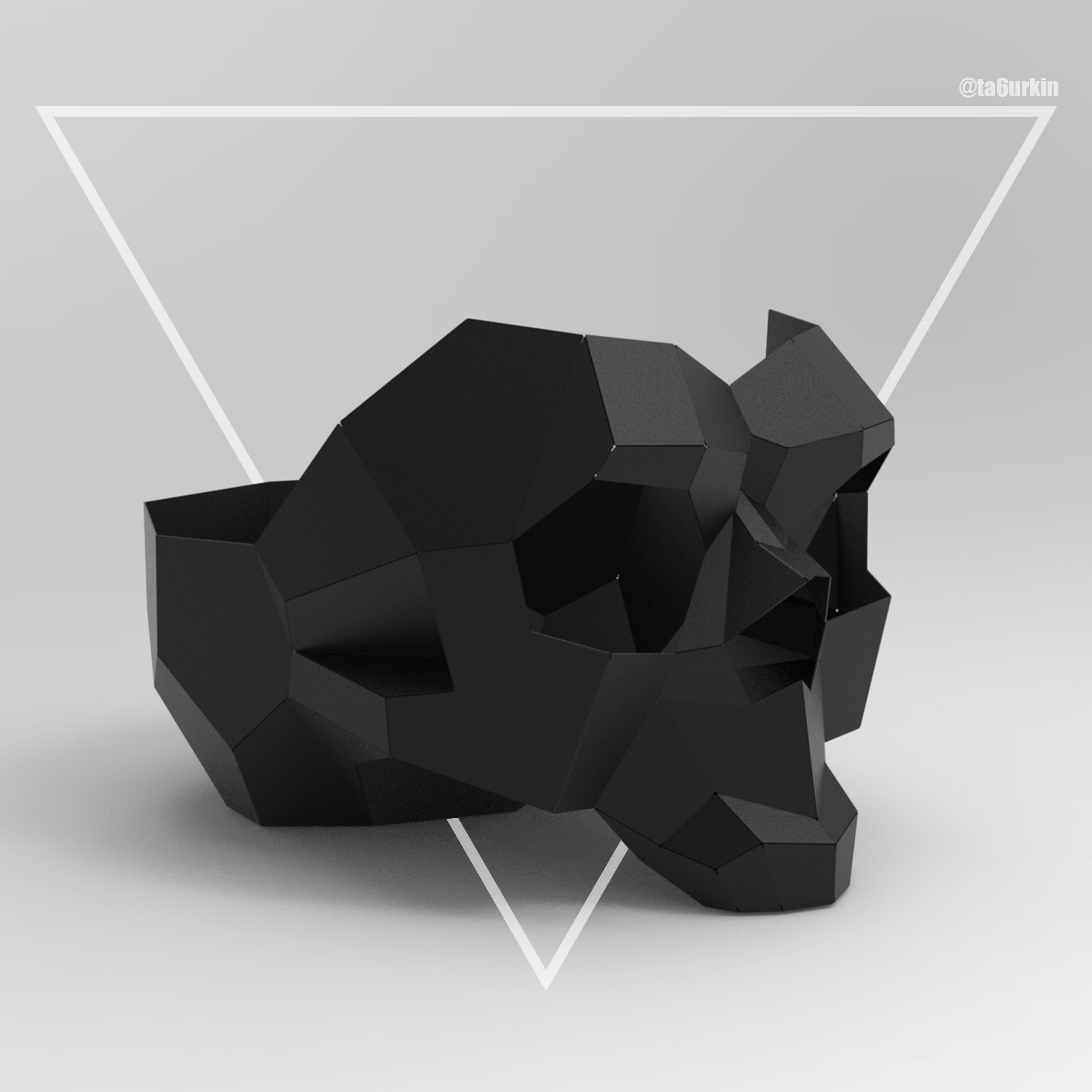 Welding Project Plans Drawings Skull Fire Pit DXF PDF 3D model_4