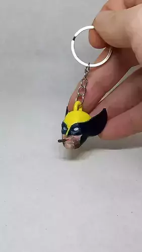 wolverine keychain With a cigar