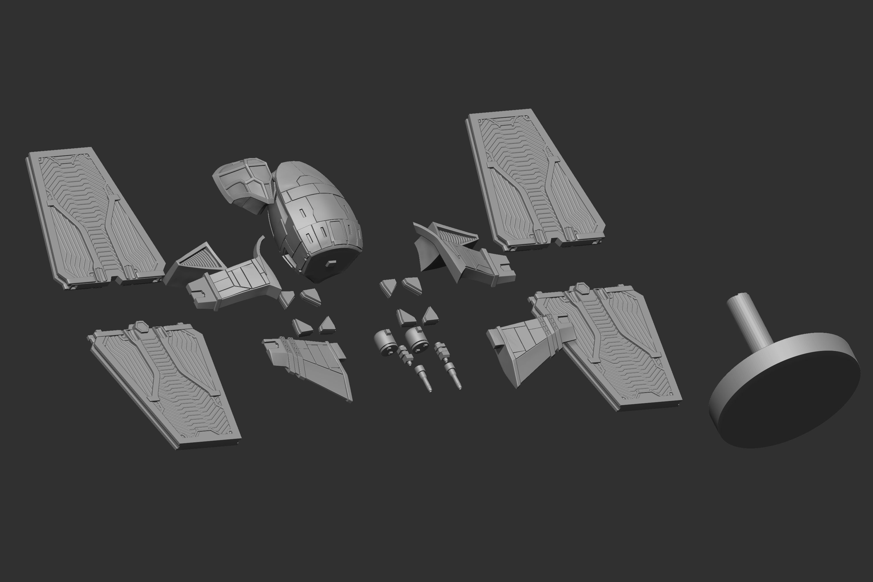 STAR WARS DIE CAST VEHICLES TIE FIGHTER 3d printables 3D print model_13