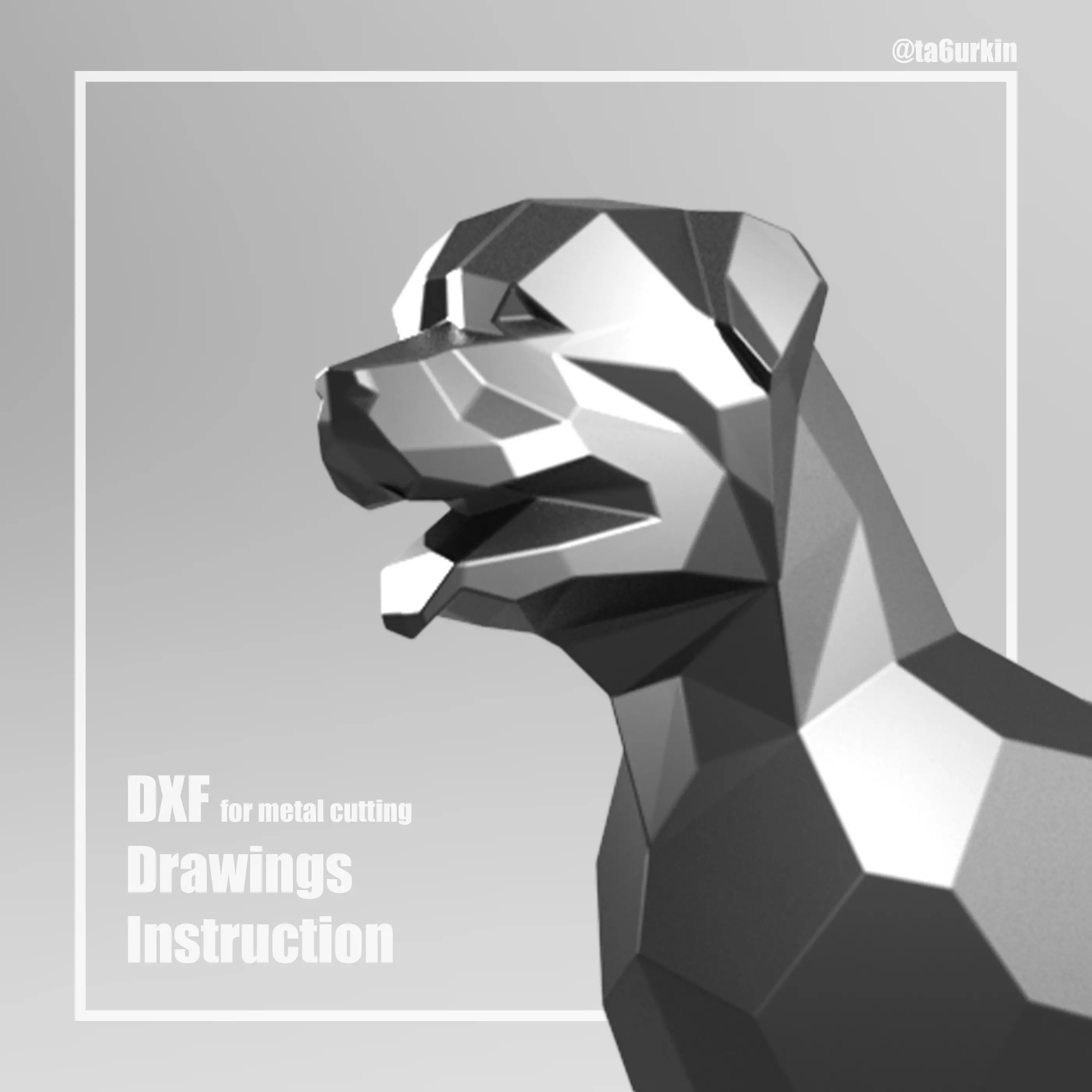 Welding Project Plans Drawings Rottweiler DXF PDF 3D model_0