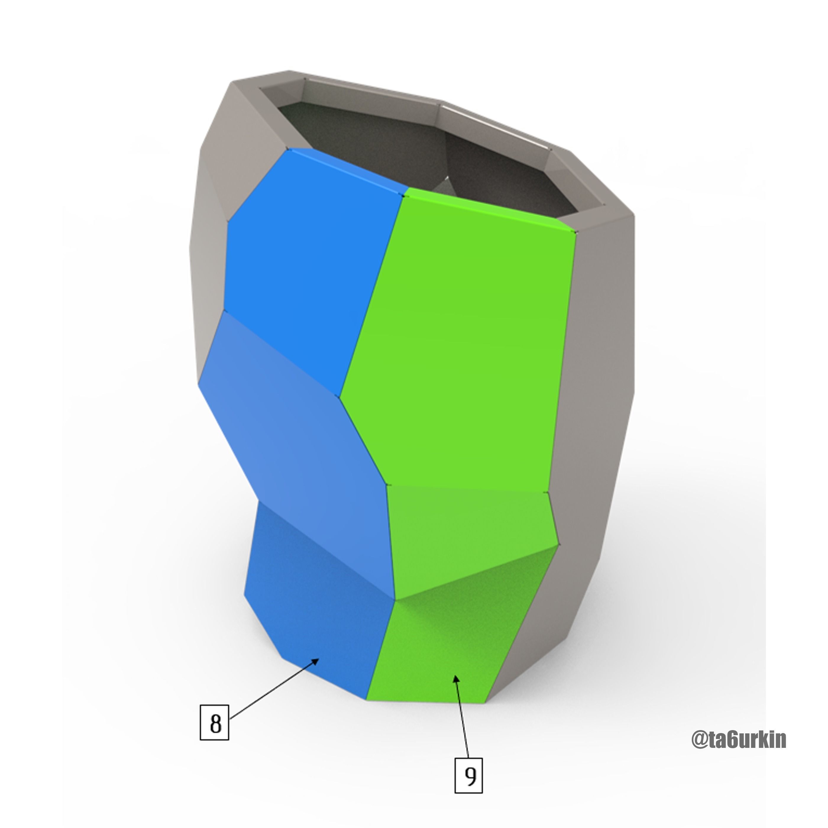 Welding Project Plans Drawings Rock Planter DXF PDF 3D model_5