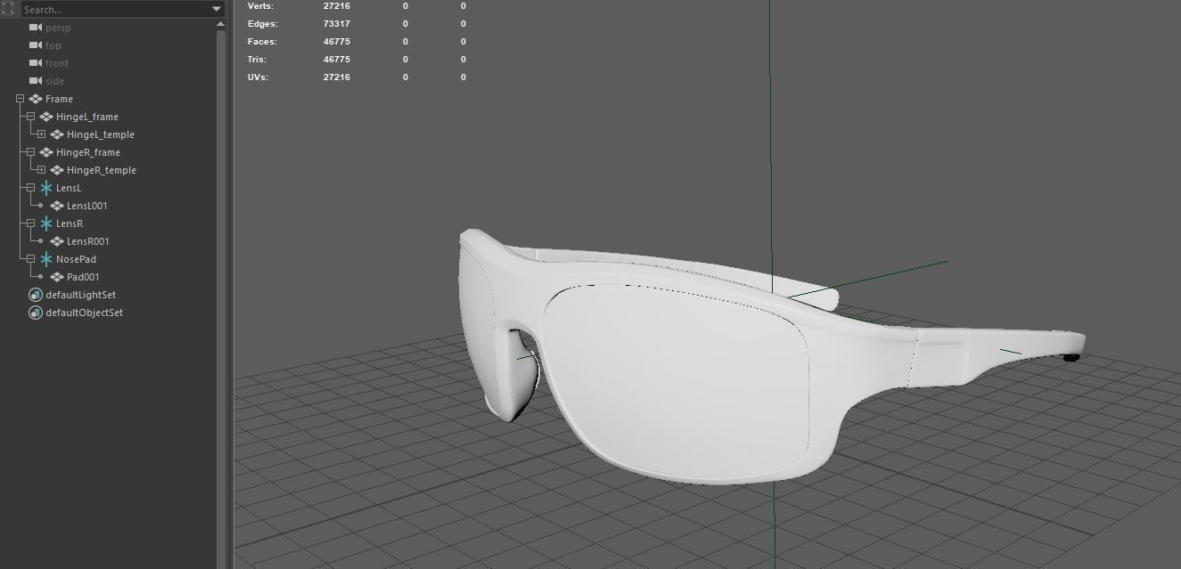 Kona Glasses Low-poly 3D model_12
