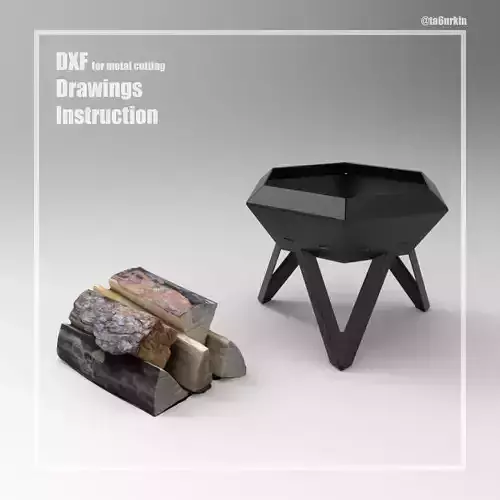 Sheet Metal Plans Drawings Fire Pit 7 DXF PDF