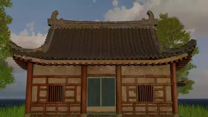 3d chinese clasic home  Low-poly 3D model