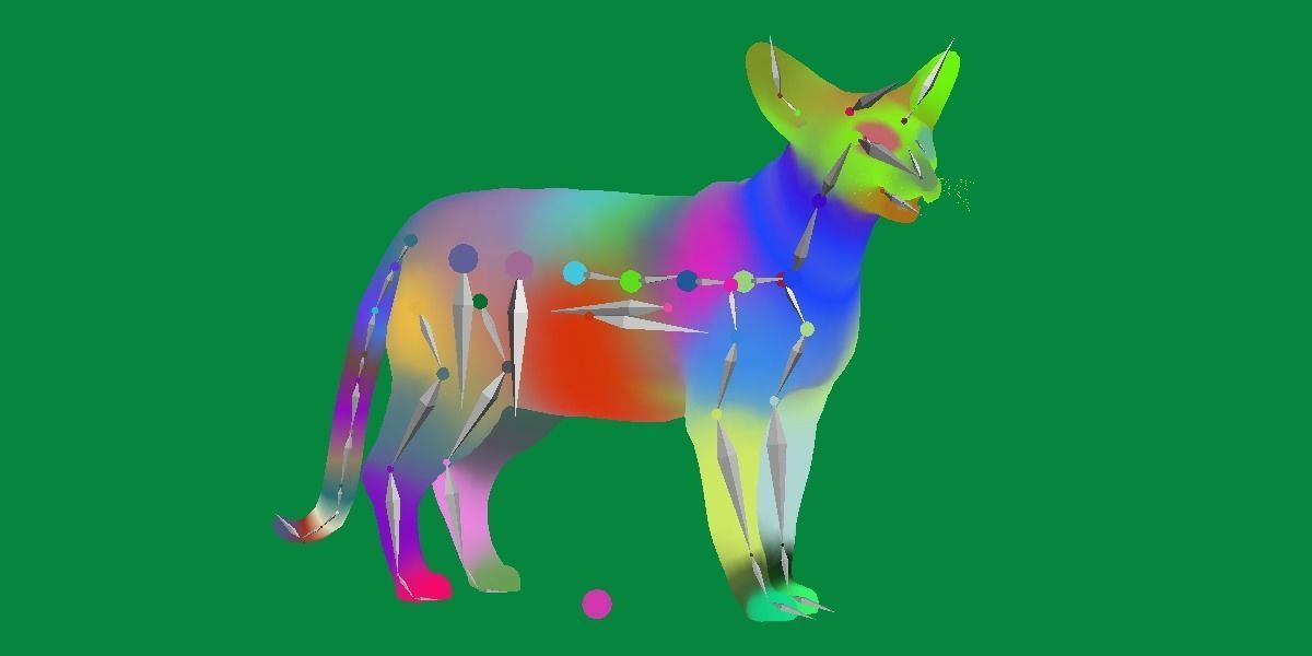 Oriental Longhair Cat Low-poly 3D model_21